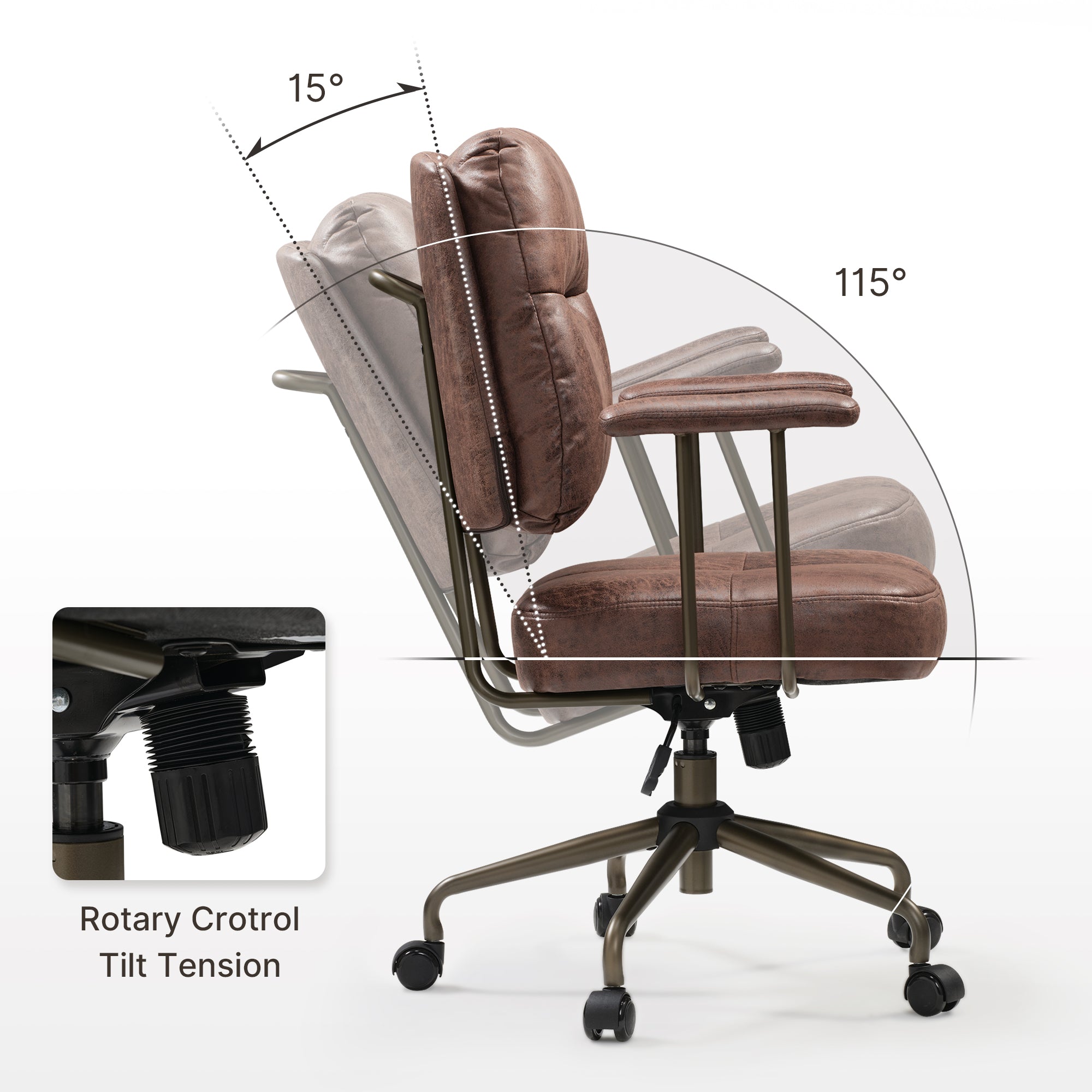 Ultra Soft Cushion Home Office Chair - Ergonomic Desk Chair with Lumbar Support for Long Hours Sitting - Perfect for Work from Home, Gaming & Study