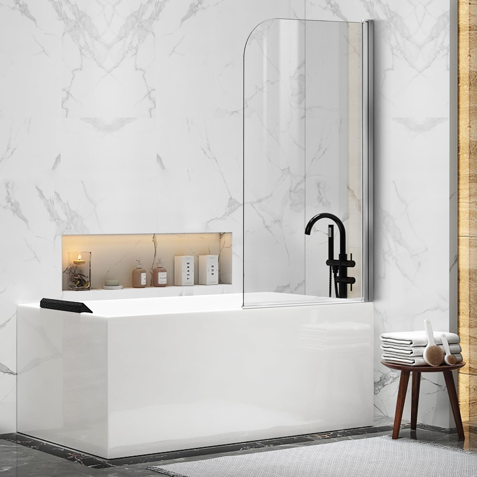 Frameless Shower Glass Door for Bathtub - 30
