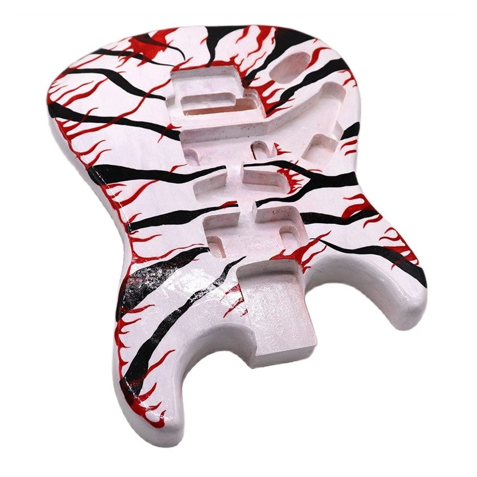 Left-Handed Unfinished Poplar Wood ST Electric Guitar Body for DIY Custom Painting - Perfect for Handcrafted Guitar Projects & Unique Instrument Customization