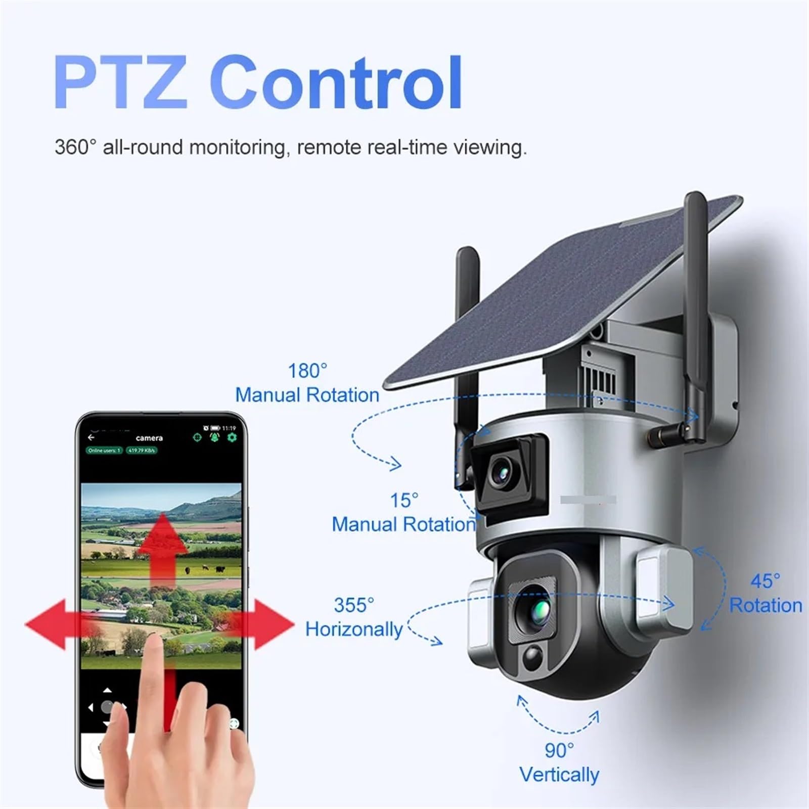 4K 8MP HD Dual Lens Solar Security Camera Outdoor - 4G WiFi, 4X/10X Optical Zoom, Auto Tracking, Waterproof CCTV for Home & Business Surveillance - Perfect for Backyard, Garage & Perimeter Security Monitoring