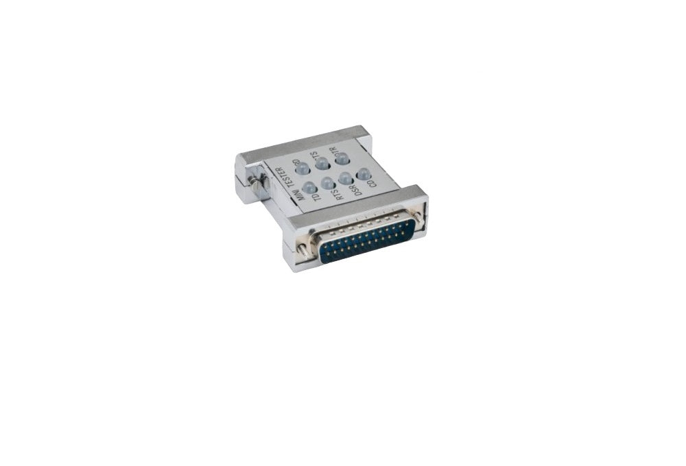 RS 232 Serial Port Tester - DB25 Male to Female Mini Tester for Serial Communication - Perfect for Computer Networking, Industrial Equipment & Electronics Testing (1PC/Pack)