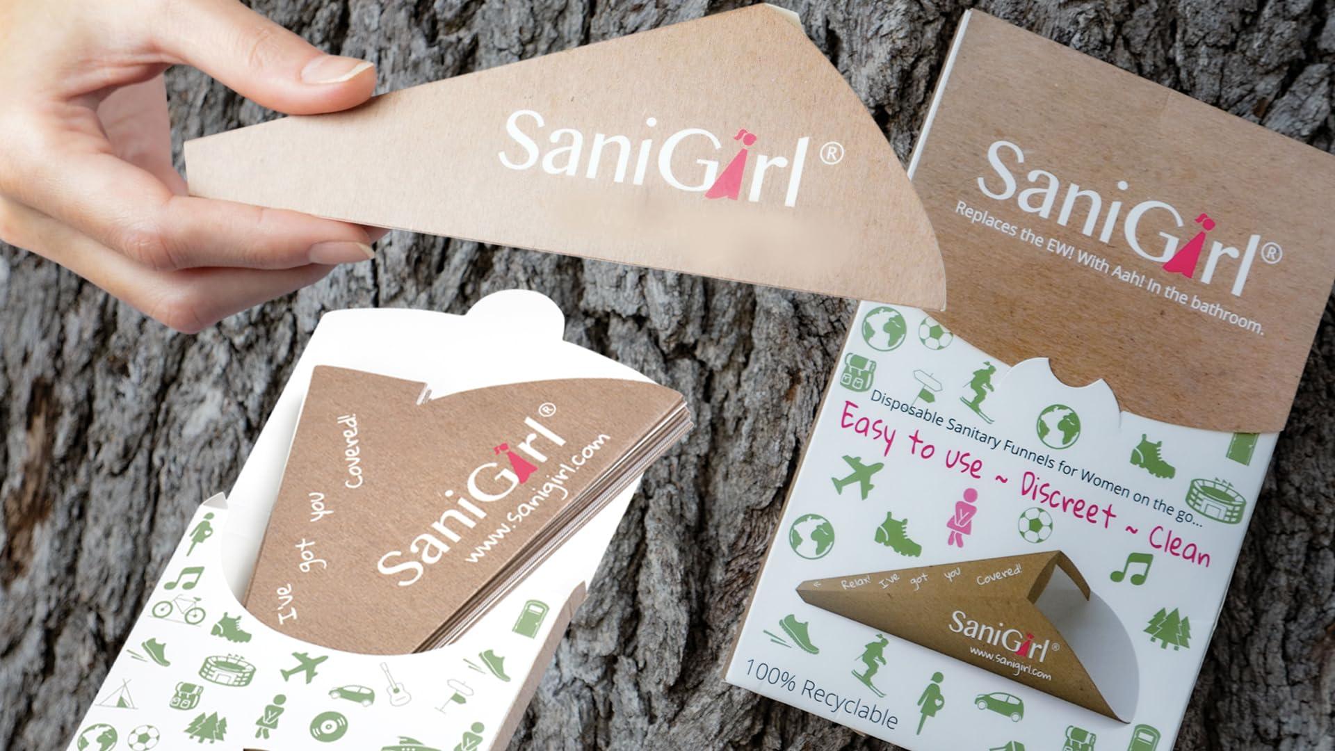 SaniGirl Disposable Female Urination Device - 20 Pack Leak-Proof Pee Funnel for Women, Travel & Camping Essentials | Portable Female Urinal for Outdoor Activities, Hiking, Road Trips & Emergency Use