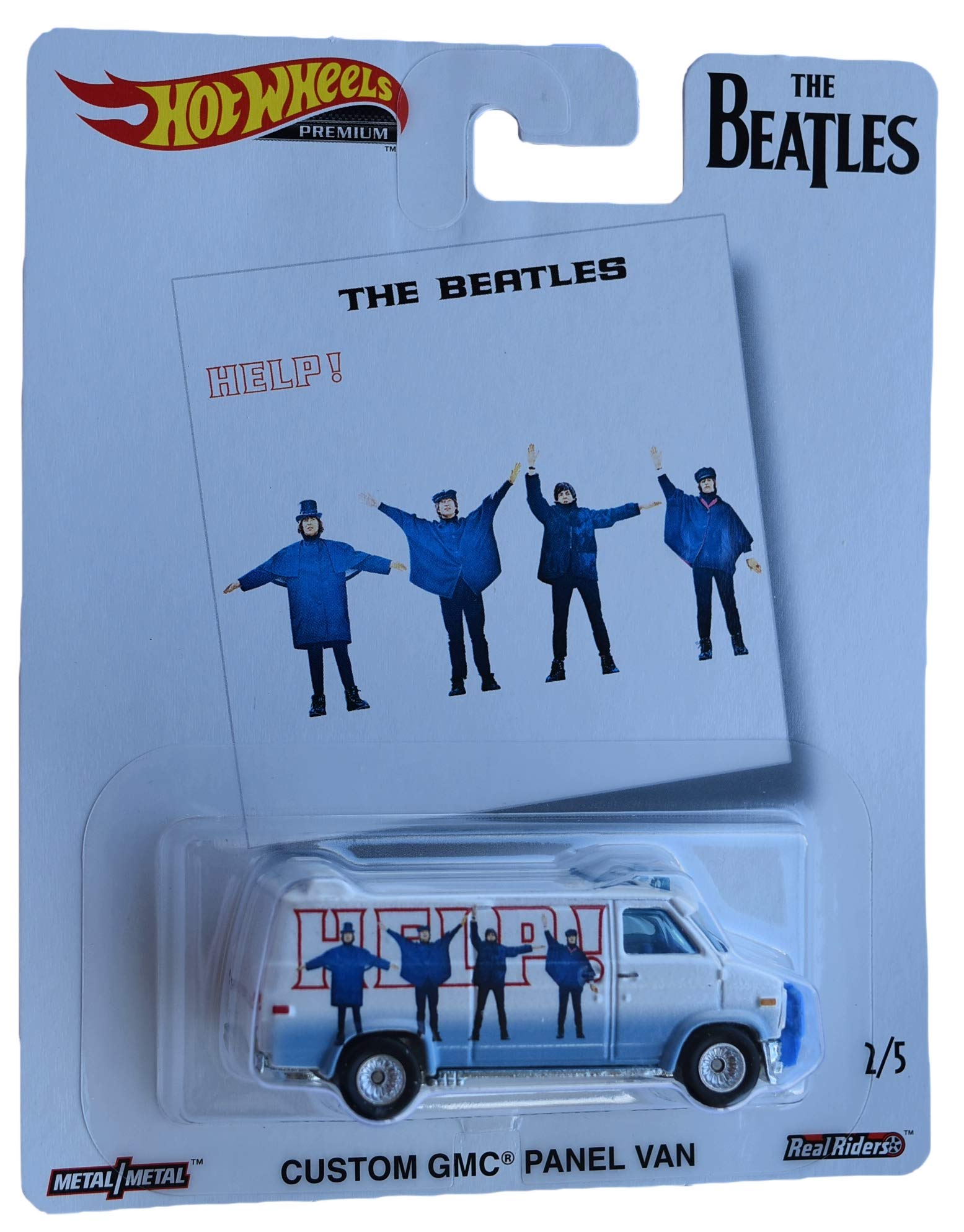 Hot Wheels The Beatles Series Custom GMC Panel Van 2/5 White - Limited Edition Collectible Die-Cast Car for Display & Gifting