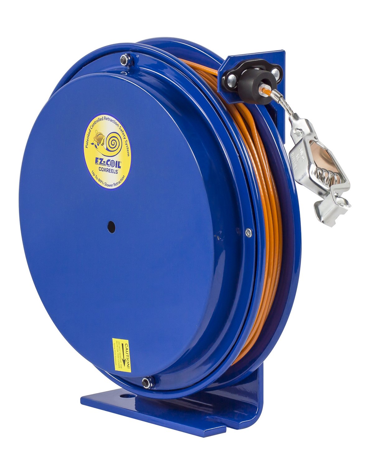 Coxreels EZ-SD-50 Safety Series Spring Rewind Static Discharge Cord Reel with 50-Foot Cable | Industrial Electrical Equipment for Workshops & Construction Sites