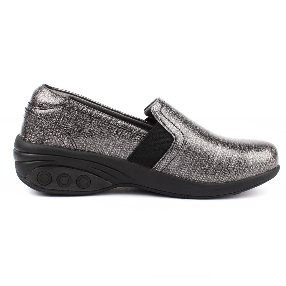 Annie Women's Slip-Resistant Leather Slip-On Loafers - Comfortable Work Shoes for Nurses, Waitresses & Healthcare Professionals