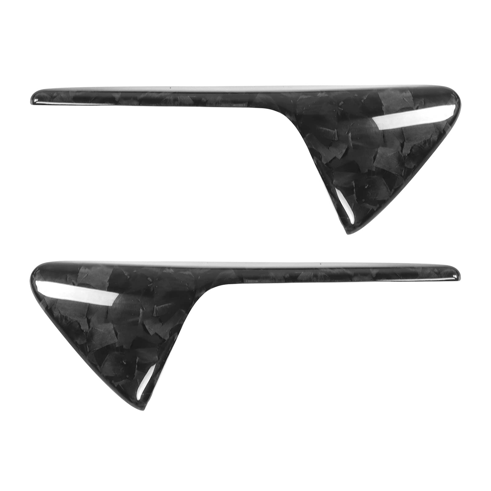**Acouto Glossy Marble & Forged Carbon Fiber Side Fender Camera Cover for Tesla Model – Pair of Stylish Vent Trim Covers – Perfect for Enhanced Aesthetics and Protection**    *(Ideal for Car Enthusiasts, Customization, and Luxury Vehicle Upgrades)*