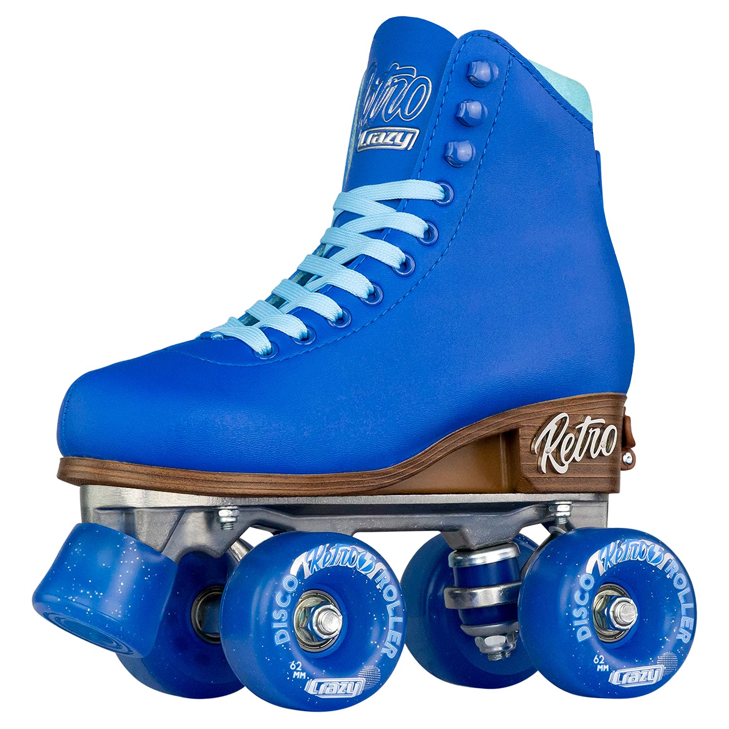 **Crazy Skates Retro Roller Skates - Adjustable & Fixed Size Classic Quad Skates for Men, Women & Kids | Indoor & Outdoor Roller Skating, Rink, Fitness & Fun**