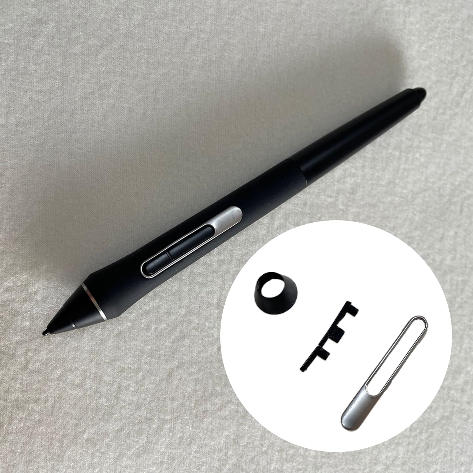 Wacom Pro Pen 2 KP504e & KP503e Replacement Pen Nib + Side Button + Clip - Perfect for Digital Art, Drawing & Graphic Design on Wacom Tablets