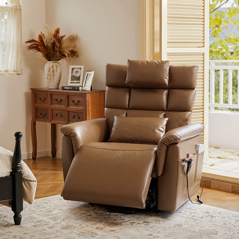 Best Lay Flat Lift Geri Chairs with Adjustable Headrest & Lumbar Support - Ergonomic Recliner for Elderly & Post-Surgery Recovery - Perfect for Home Care & Physical Therapy