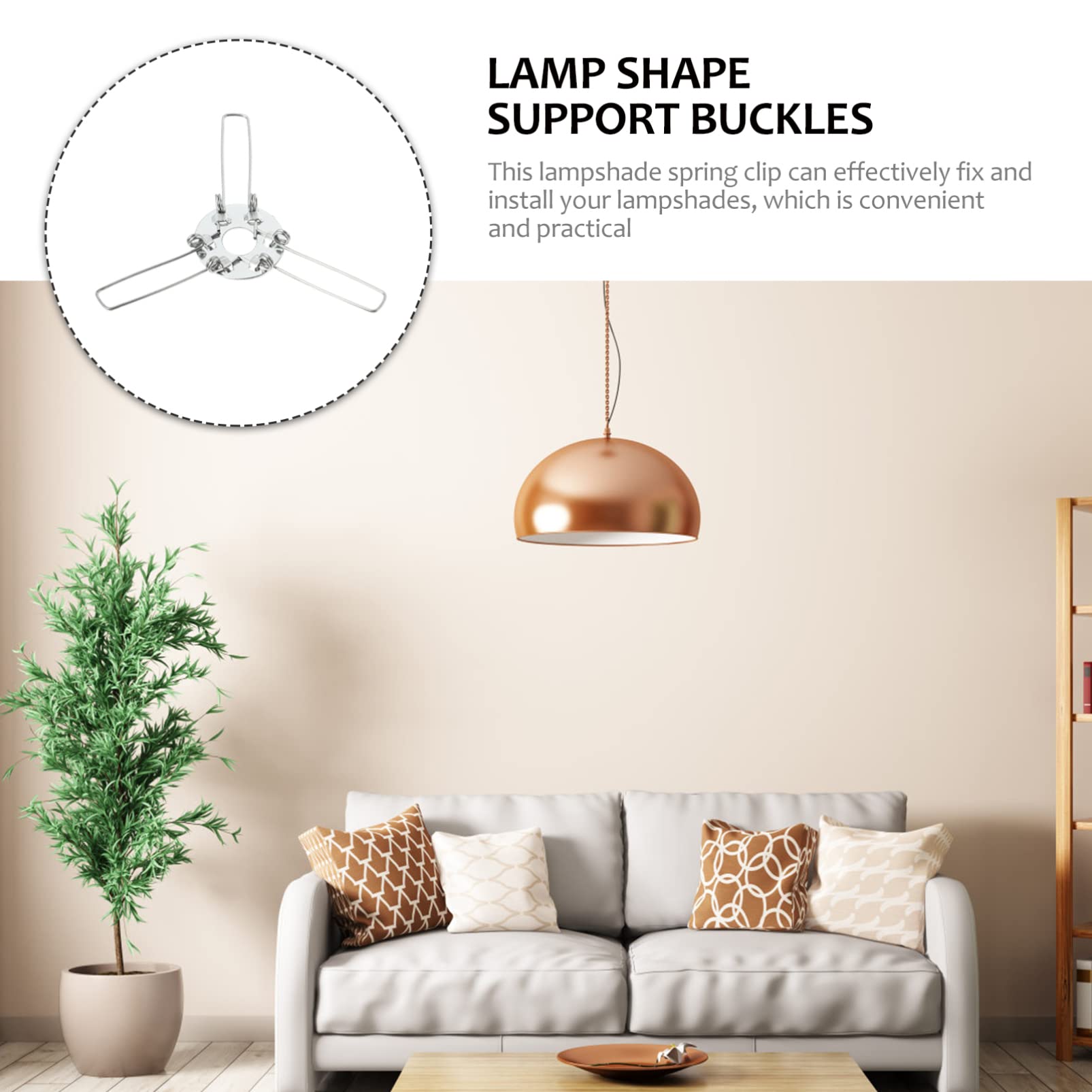 OSALADI 20-Piece Trident Light Holder Set - Spring Glass Lamp Shade, Bulb Holder & Wrought Iron Clip Accessories for LED Lighting | Perfect for Chandeliers, Pendant Lights & Home Decor