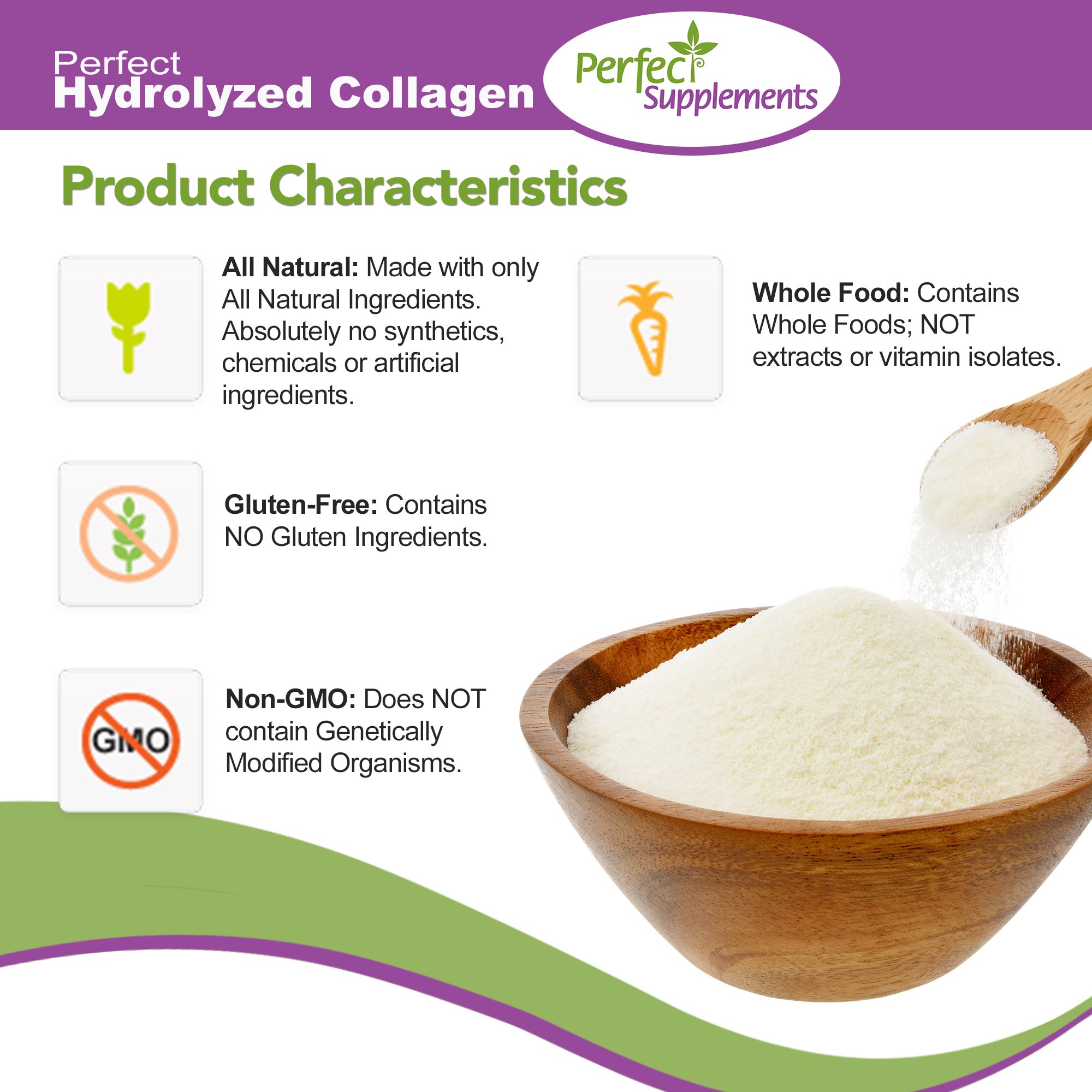 Perfect Hydrolyzed Collagen Powder 660g - All Natural Grass-Fed Collagen Supplement for Skin, Hair & Nails - Brazilian Pasture Raised - 2 Pack - Supports Joint Health & Anti-Aging - Ideal for Smoothies, Coffee & Baking Recipes