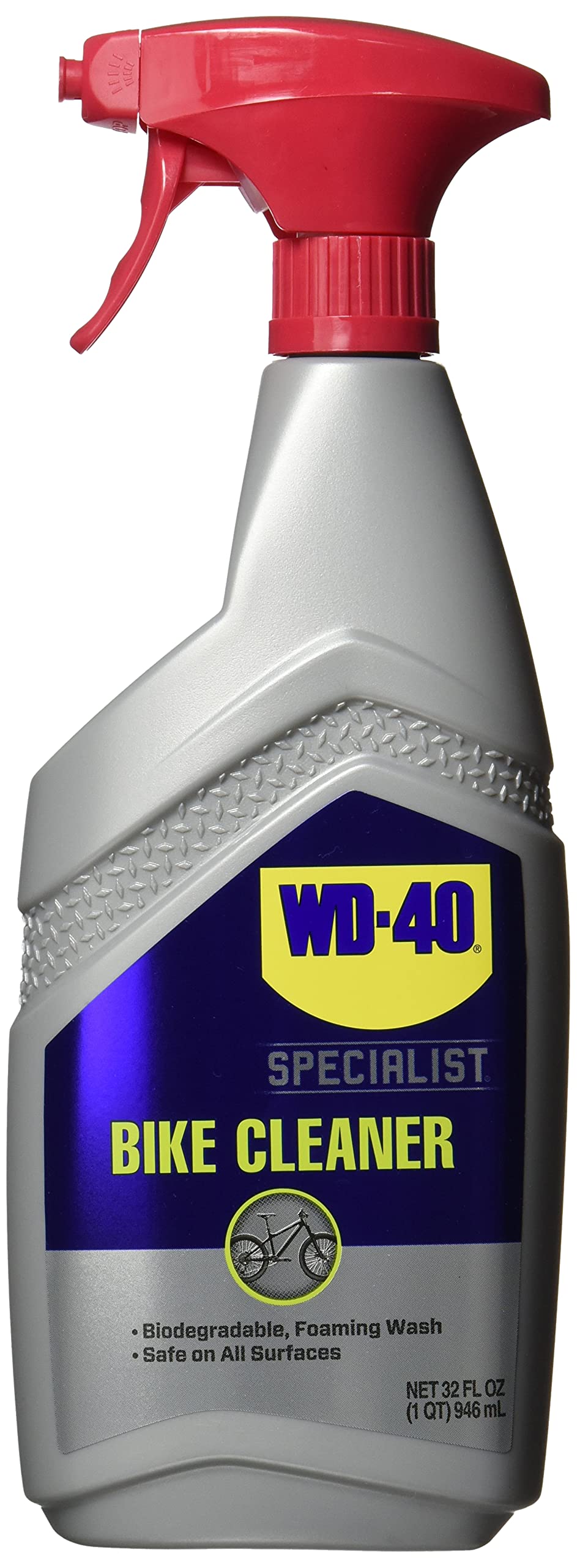 WD-40 Bike Specialist Bike Cleaner - 32oz Foaming Degreaser Spray (4-Pack) | Removes Grease & Dirt | Safe for All Bike Parts | Perfect for Mountain, Road & Electric Bikes | Ideal for Home & Professional Bike Maintenance