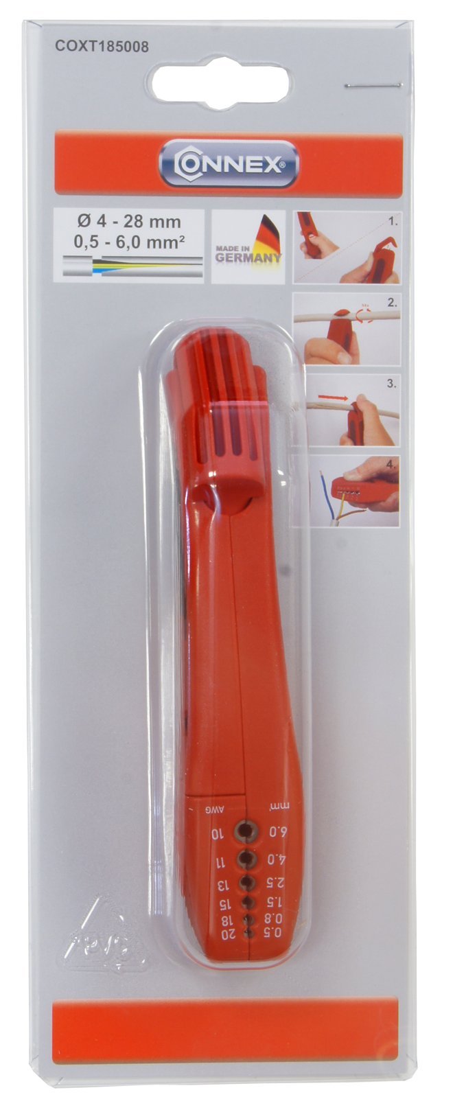 Professional Cable Stripper & Electrician's Knife - Heavy Duty Wire Stripping Tool for Electrical Work, DIY Projects & Home Repairs - Perfect for Electricians, Technicians & DIY Enthusiasts
