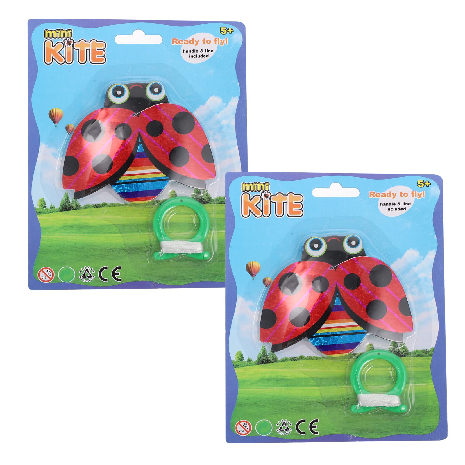 Balacoo 2 Pack Mini Kite Set for Kids - Easy to Fly Educational Kite Toys, Lightweight & Portable Outdoor Flying Kites for Beach, Park, and Backyard Play