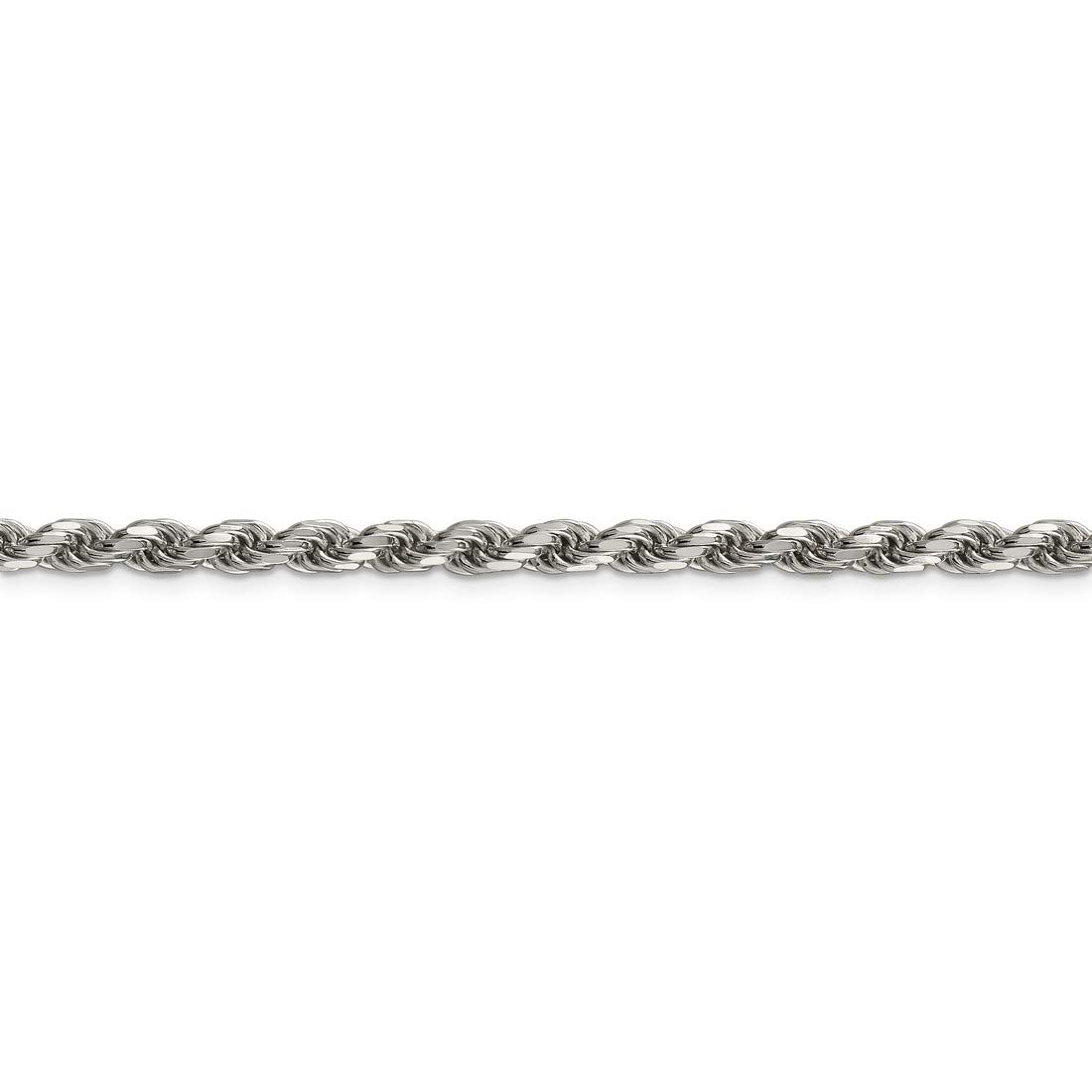 Sterling Silver Diamond-Cut Rope Chain Necklace, Bracelet or Anklet - Perfect for Gifts, Weddings & Everyday Elegance