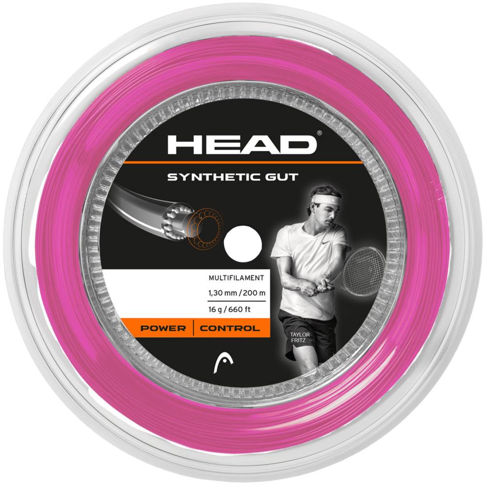 Head Synthetic Gut Tennis String Reel - Pink | High-Performance String for Tennis Rackets | Perfect for Recreational & Competitive Players