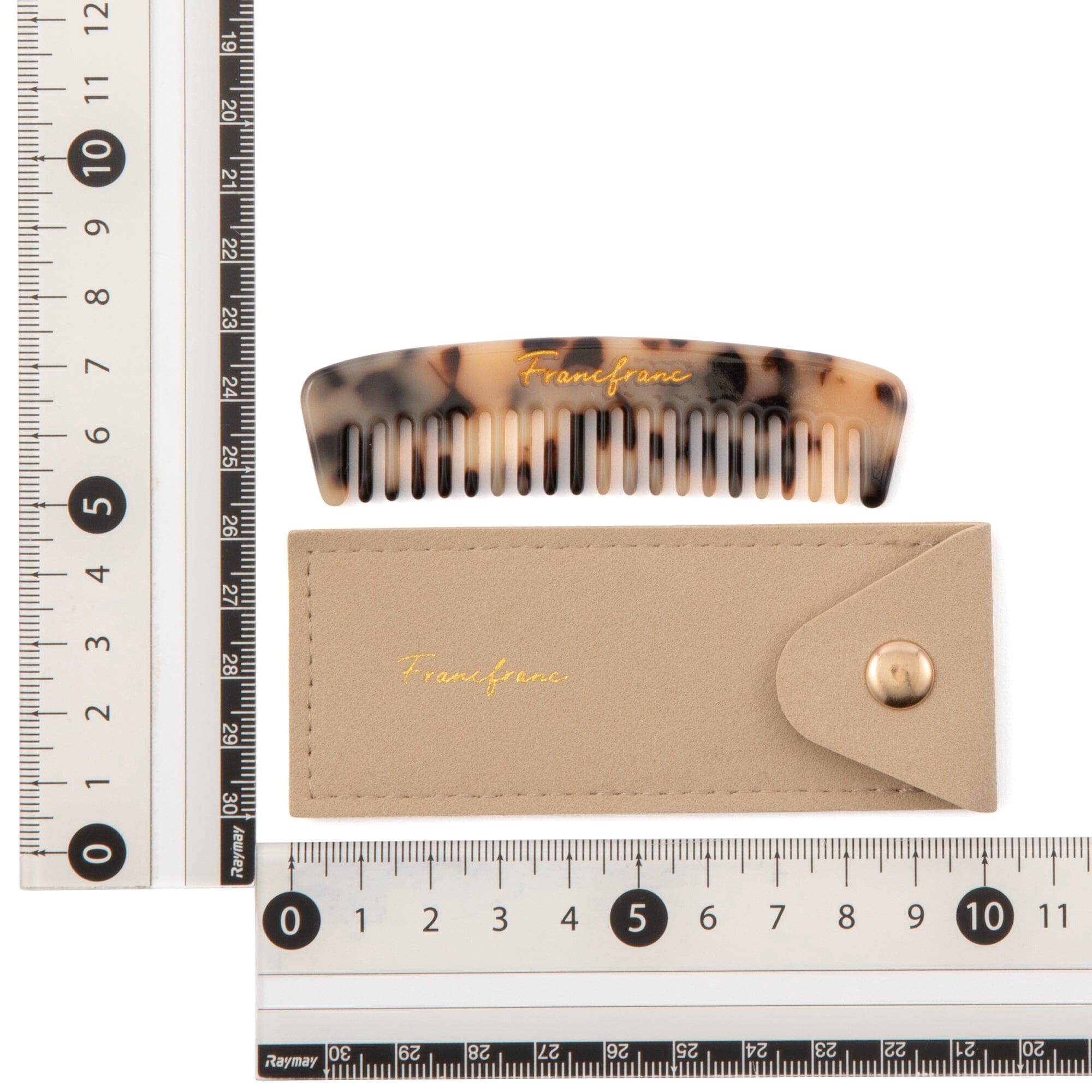 Portable Compact Comb with Pouch - Travel Hairbrush for Women & Men, Beige | Perfect for Travel, Purse, Gym & On-the-Go Styling