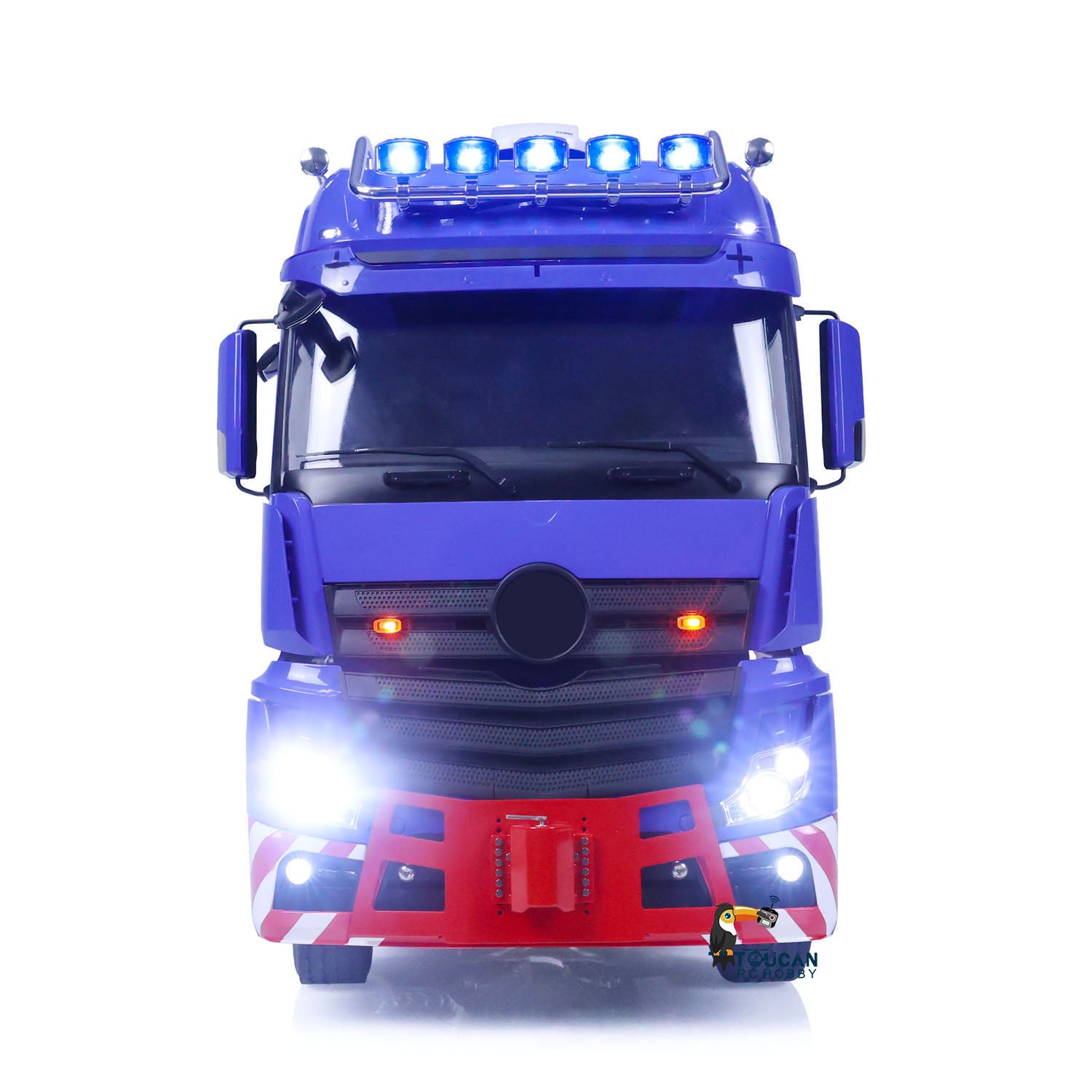 1/14 Scale LESU 8X8 RC Tractor Truck with 3-Speed Transmission - Remote Control Construction Vehicle Model with Equipment Rack & Decorative AC - Perfect for Construction Site Play, Off-Road Adventure & RC Hobby Enthusiasts