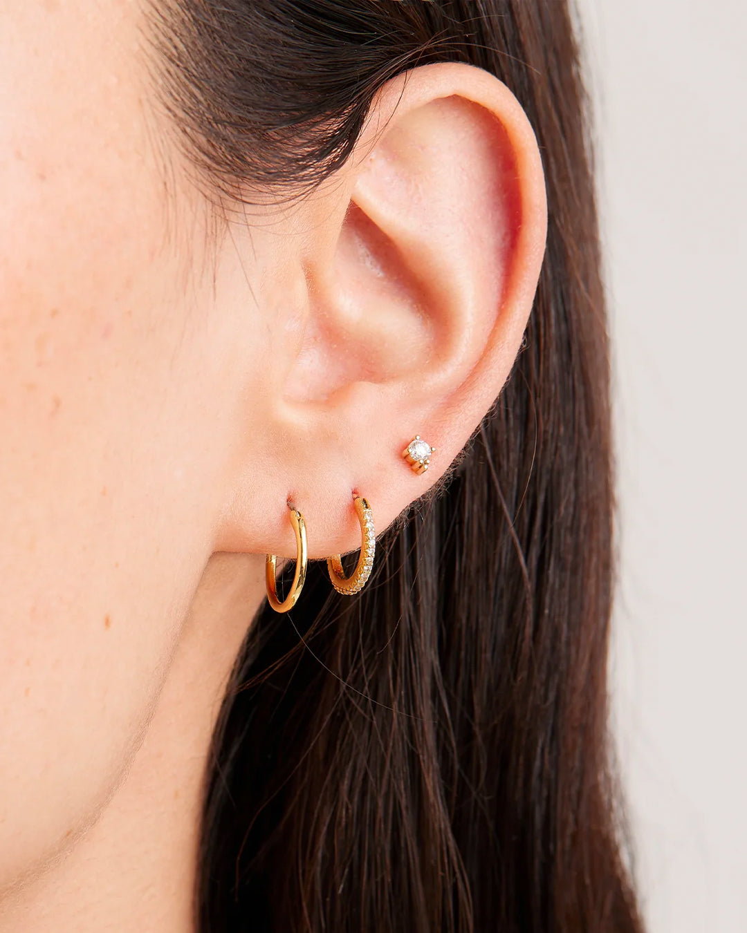 Classic Huggie Hoop Earrings Set - 14K Gold Plated Small Hoops for Women - Perfect for Everyday Wear, Gifts & Special Occasions