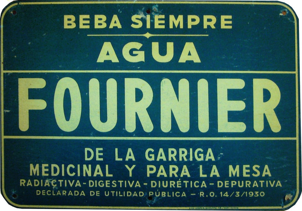 Vintage 1930 Spanish Art Deco Tin - Original Agua Fournier Advertising Collectible | Perfect for Home Decor, Retro Collections & Gift Giving