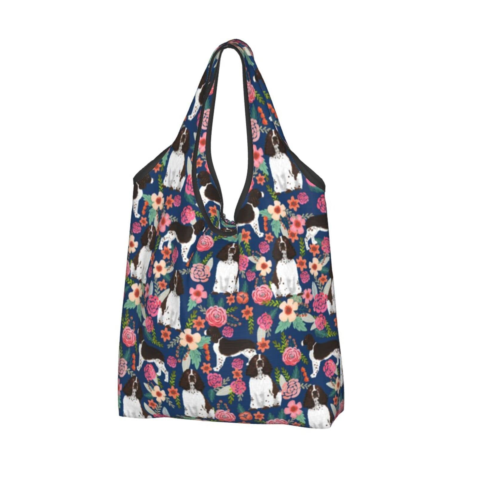 Vintage Reusable Grocery Bags - Washable & Foldable Shopping Tote Bags for Women, Lightweight Eco-Friendly Shoulder Bags for Groceries, Farmers Market, Picnic & Travel