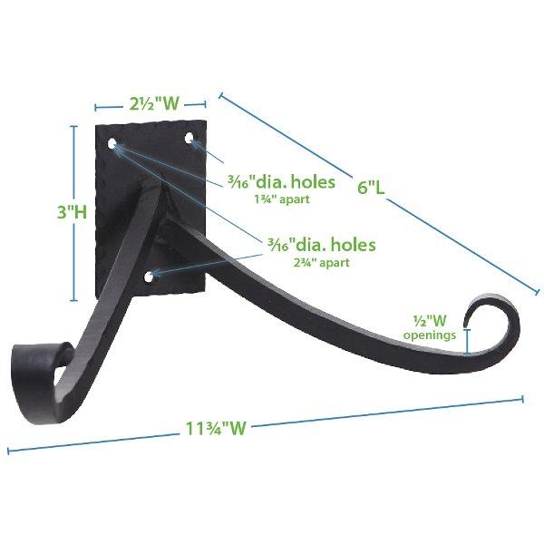 Achla Designs Lodge Y Bracket B105 - Heavy Duty Metal Wall Mount Bracket for Shelves, Signs & Decor - Perfect for Home, Office & Retail Display