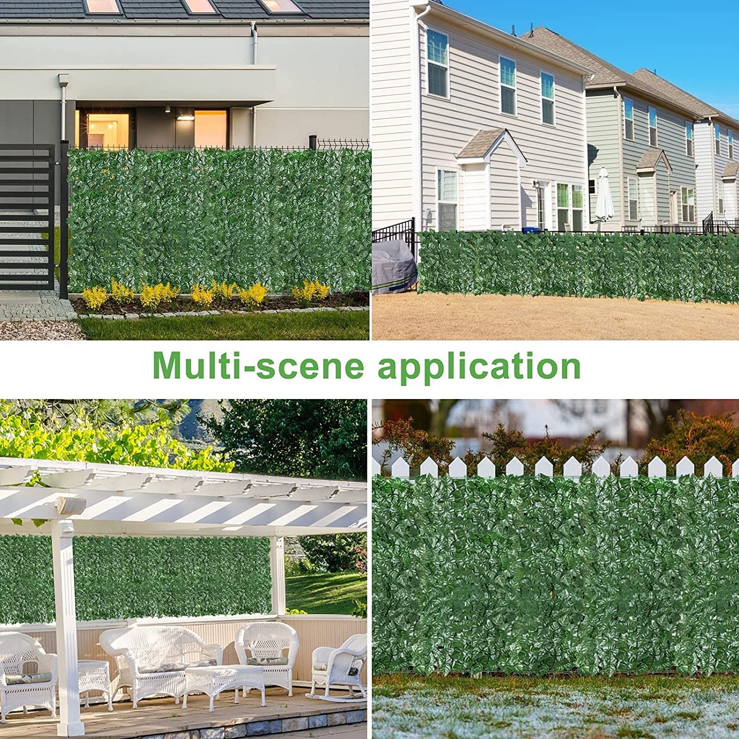 Artificial Ivy Privacy Fence Screen - 50x100cm UV Resistant Fake Hedges for Outdoor Decor - Perfect for Balcony, Patio, Porch & Deck Wall Covering | Enhance Privacy & Aesthetic Appeal