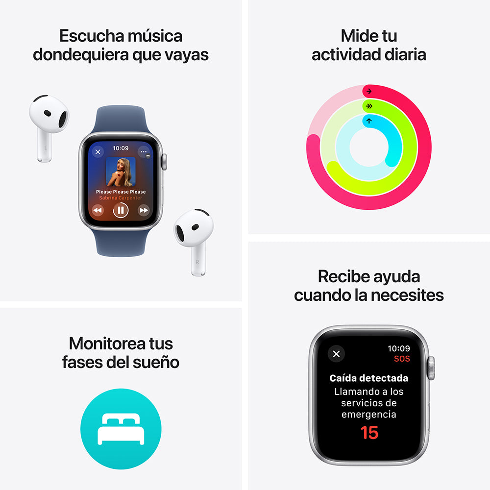 Apple Watch SE GPS 40mm - Starlight Aluminum Case with Starlight Sport Band (M/L) - Perfect for Fitness Tracking, Workouts & Everyday Wear