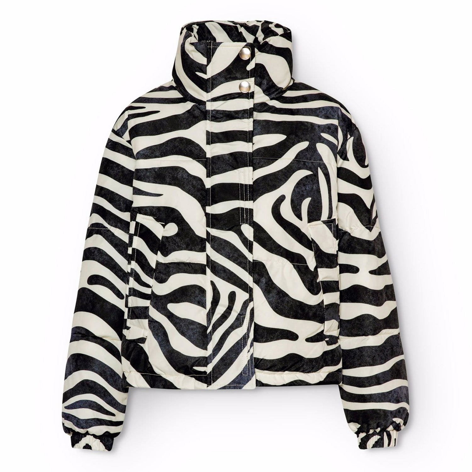 Molo Hansine Zebra Print Jacket for Women - Stylish Winter Coat with Hood, Warm Fleece Lining - Perfect for Outdoor Activities, Casual Wear & Fashion Street Style
