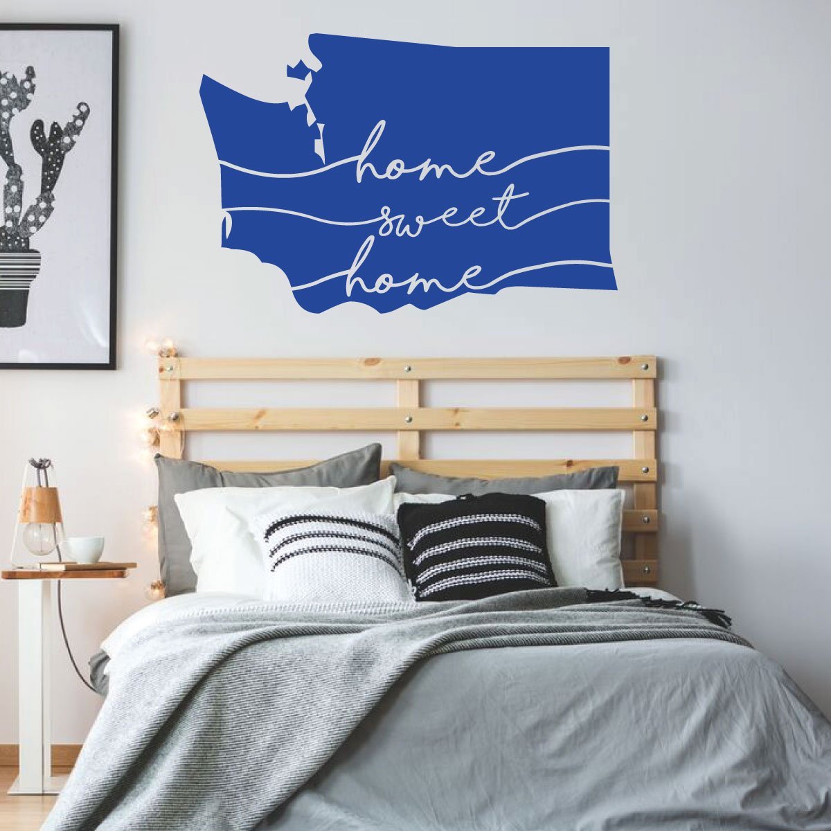 Washington State Wall Decal - Home Sweet Home Vinyl Art Sticker for Living Room, Family Room & Home Decor - Perfect for Housewarming Gifts & American Pride Interior Design