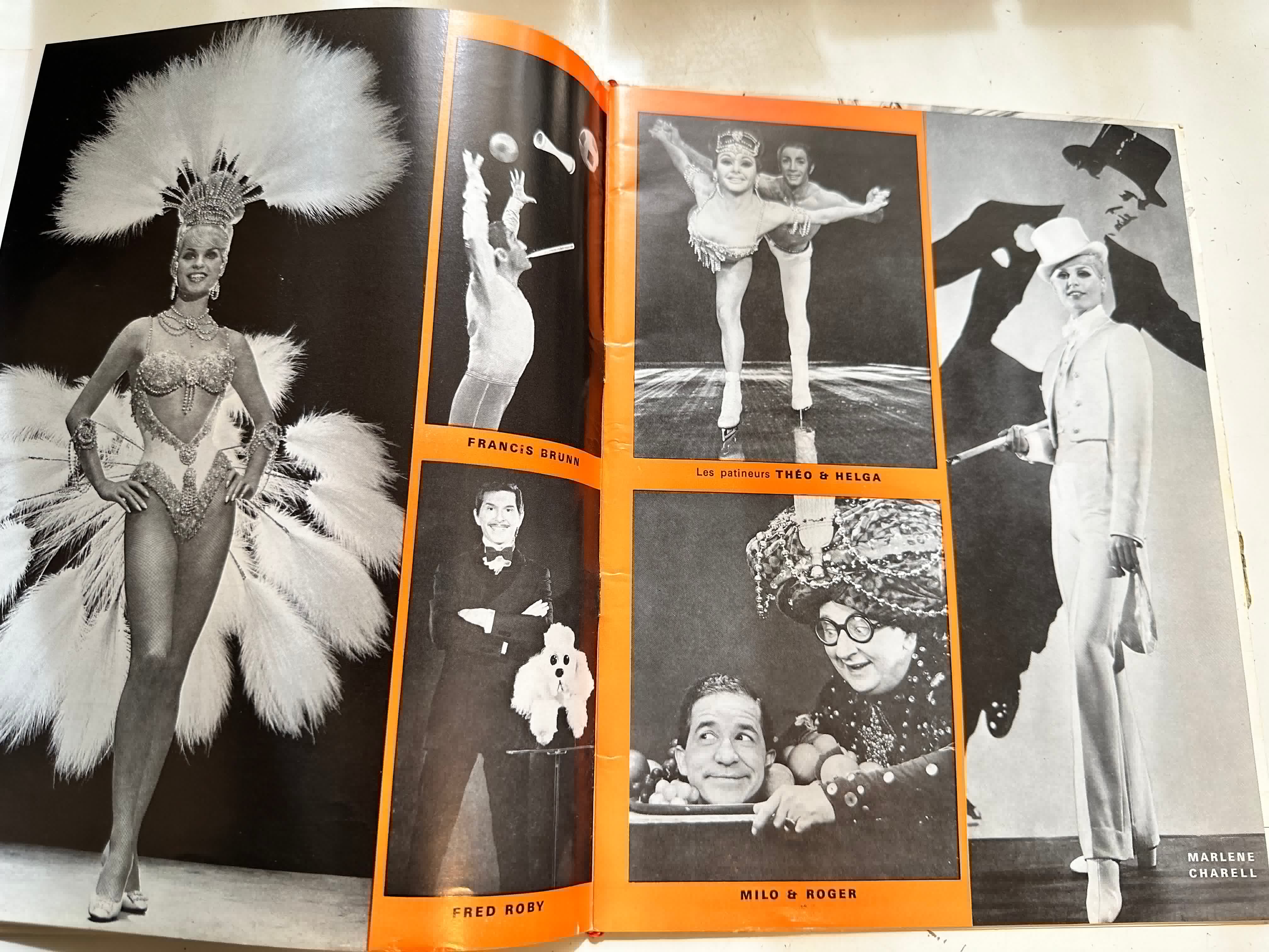 Vintage 1970s Lido Paris Show Program with Tassel - Collectible Theater Memorabilia for Cabaret & Burlesque Fans