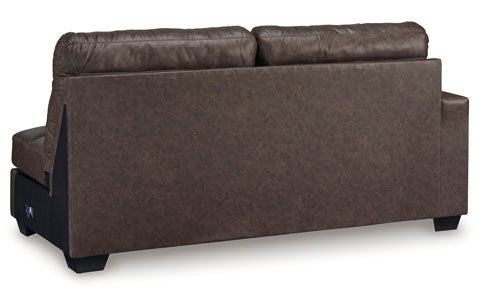 Barlin Mills Umber Sofa with Chaise Lounge - Modern Sectional Couch for Living Room, Family Room & Home Theater (Model 1700317/66)