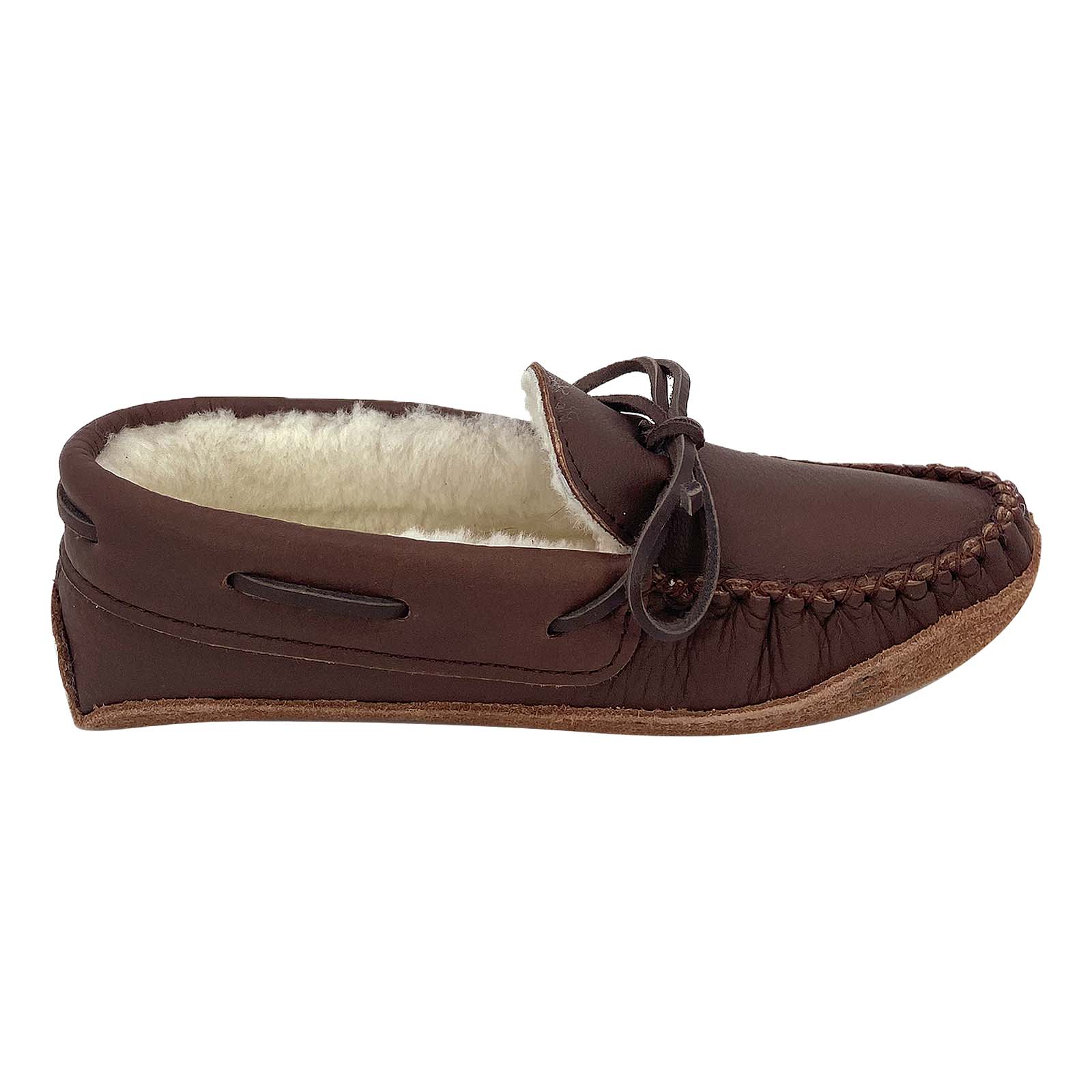 Women's Dark Brown Sheepskin Lined Moccasins - Soft & Warm Winter House Slippers (Size 6 & 9) | Cozy Indoor Shoes for Home, Office & Relaxation