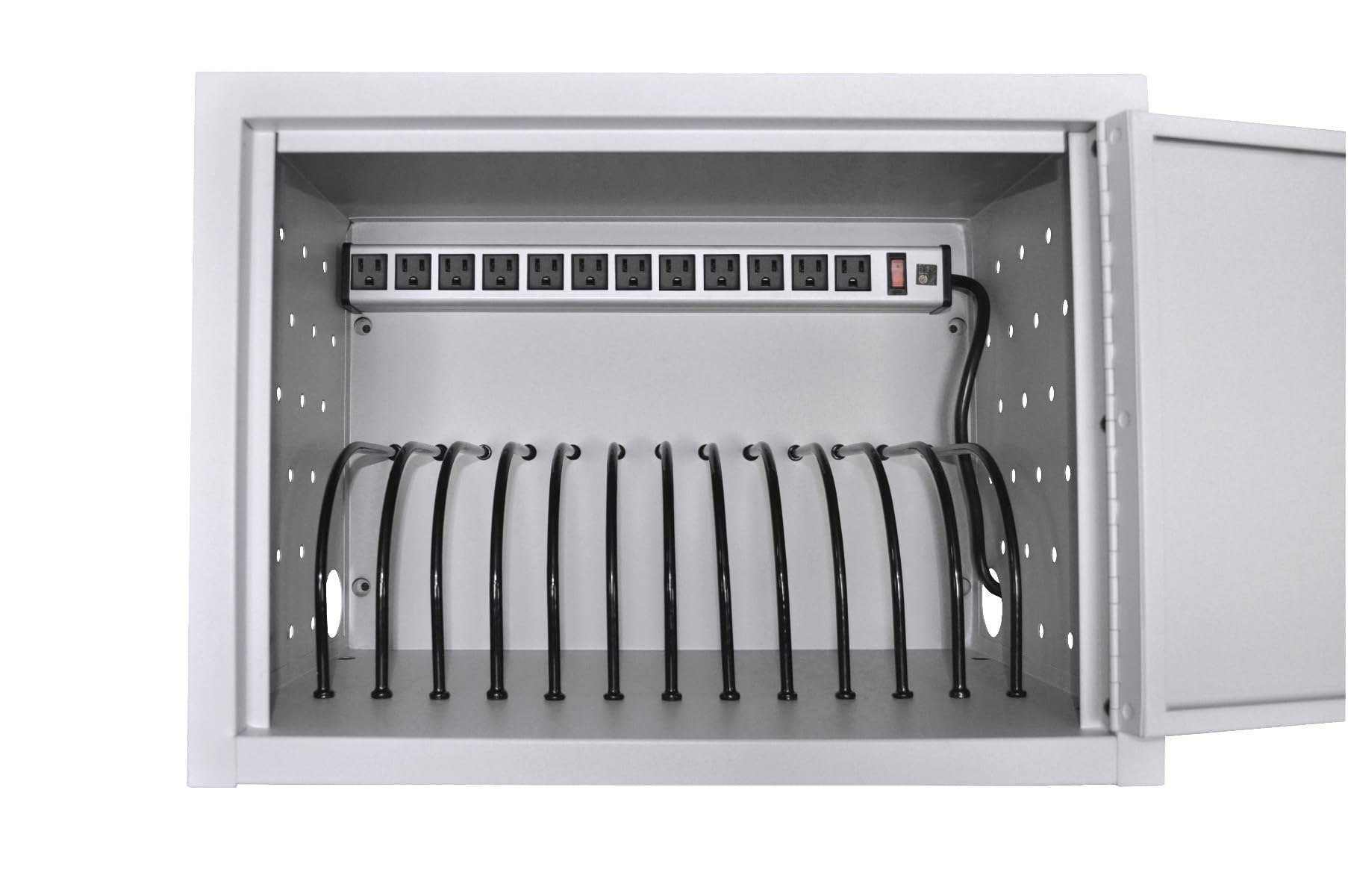 LLTMW12-G 12-Tablet Wall Mount & Desktop Charging Station - Fast USB Charging Hub for Schools, Offices & Homes - Organize & Charge Multiple Tablets Simultaneously