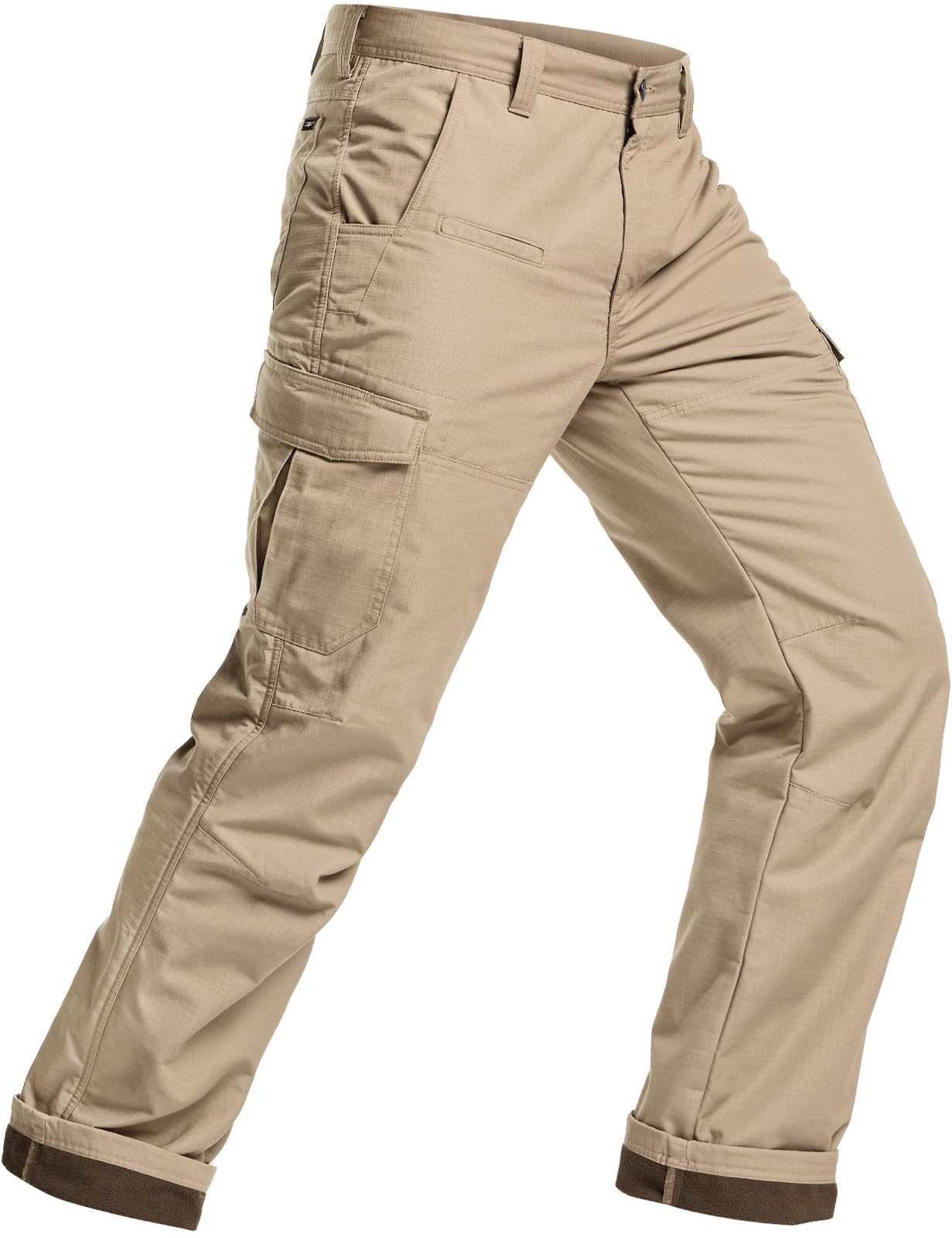 CQR Men's Winter Tactical Cargo Pants - Fleece Lined Thermal Outdoor Snow Ski Hiking Work Pants for Cold Weather | Perfect for Skiing, Snowboarding, Hiking & Winter Workwear