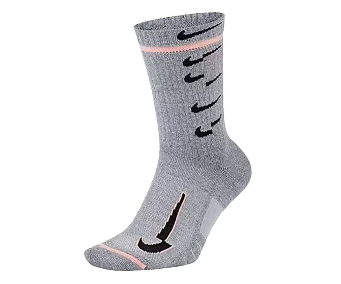 Nike Multiplier Crew Socks for Men - Moisture-Wicking & Cushioned Athletic Socks - Perfect for Running, Gym Workouts & Everyday Comfort