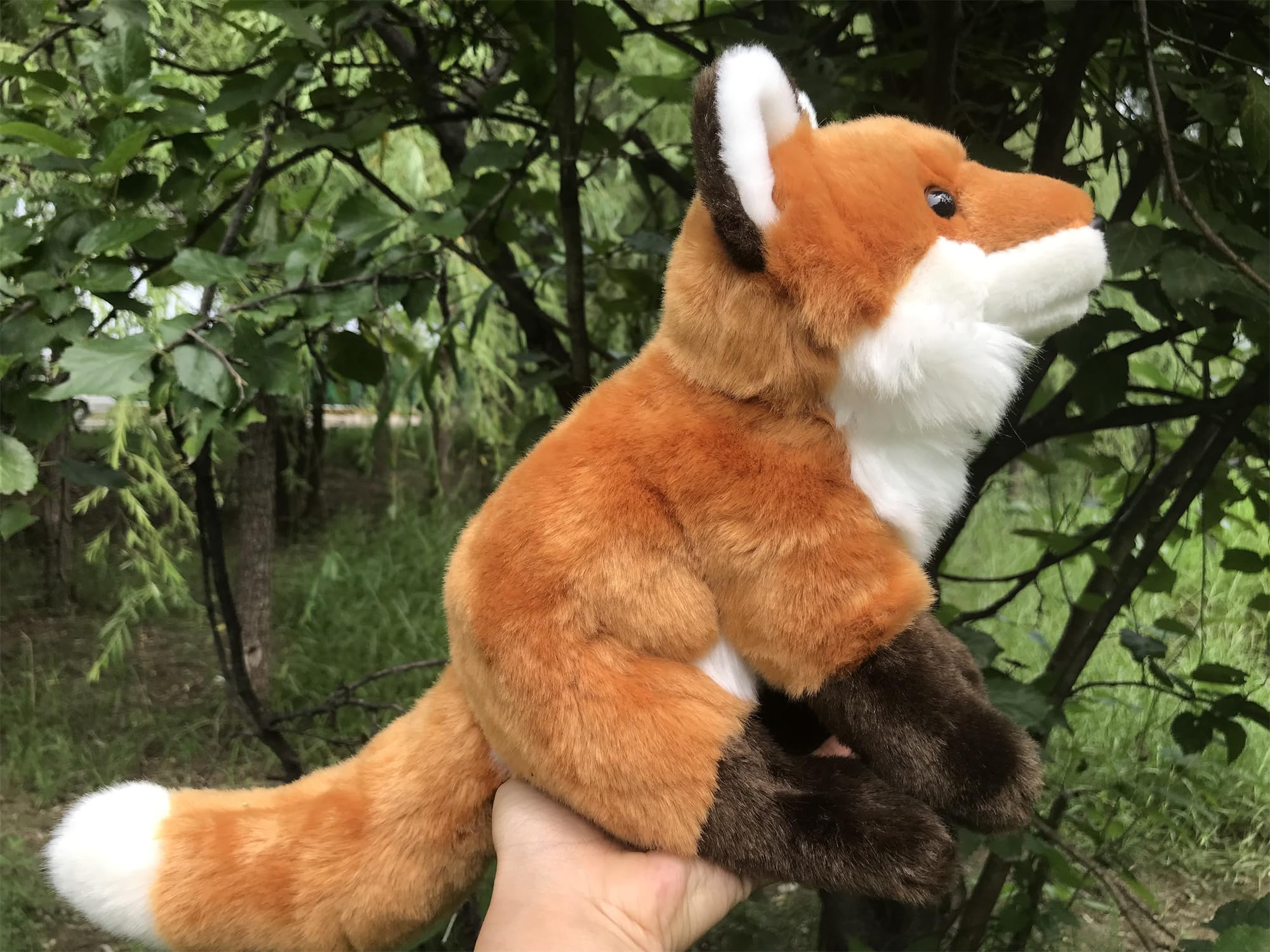 TAMMYFLYFLY 11-inch Red Fox Plush Toy - Soft Orange Fox Stuffed Animal Doll for Kids, Cute Cuddly Gift for Birthdays & Nursery Decor