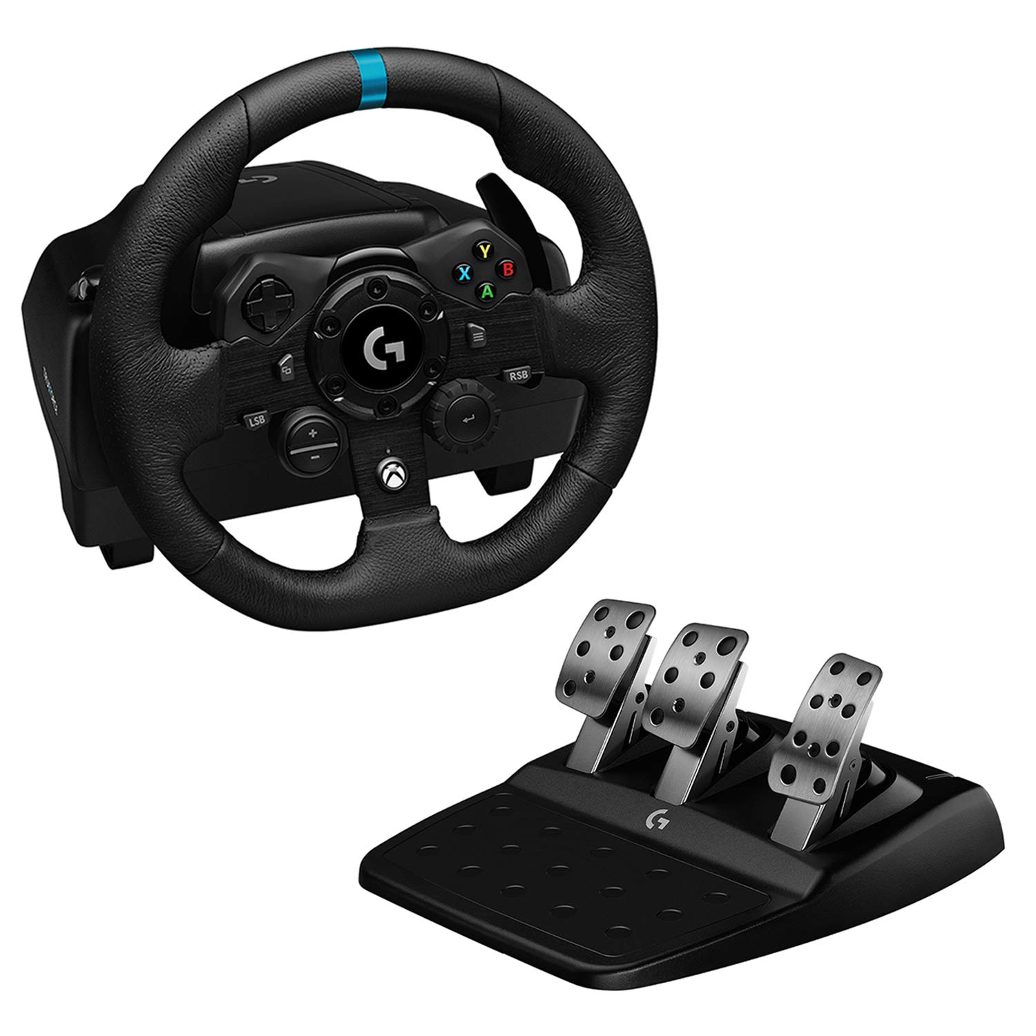 Logitech G923 Racing Wheel & Pedals for Xbox Series X|S, Xbox One & PC - Certified Refurbished | Perfect for Sim Racing, Gaming & Drifting Enthusiasts