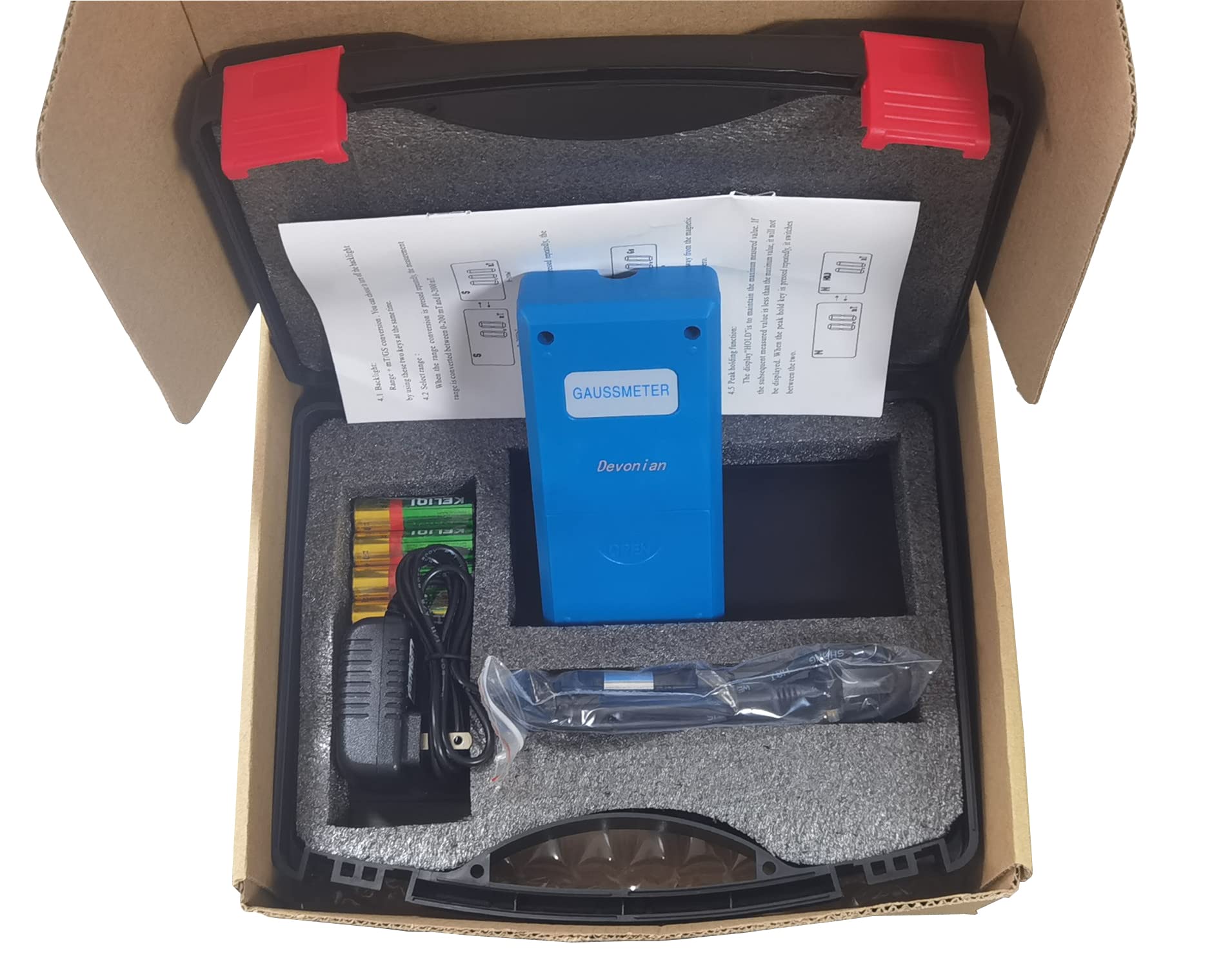 WT10A Handheld Digital Gauss/Tesla Meter - 2000mT Magnetic Field Tester with Data Hold, Peak Value, Auto Zero & mT/Gs Switch | Perfect for Testing Permanent Magnets, Motors, Speakers & Industrial Applications | Portable, Lightweight & Easy to Use
