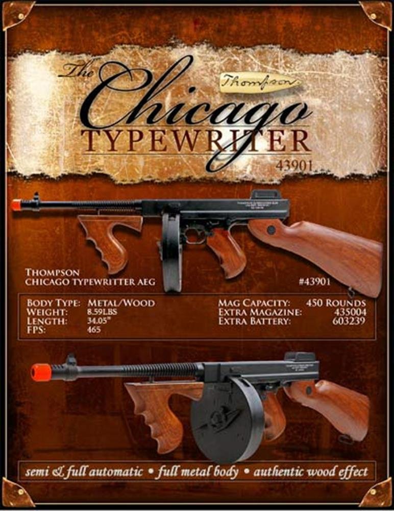 Thompson M1928 Full-Metal Body AEG Airsoft Gun - Realistic Replica for Tactical Training, Military Simulation & Airsoft Battles