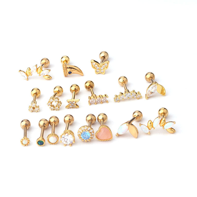 16G Cartilage Tiny Stud Earrings - Surgical Steel Sword Design Earrings for Women | Perfect for Pierced Ears, Daily Wear & Unique Gift Giving