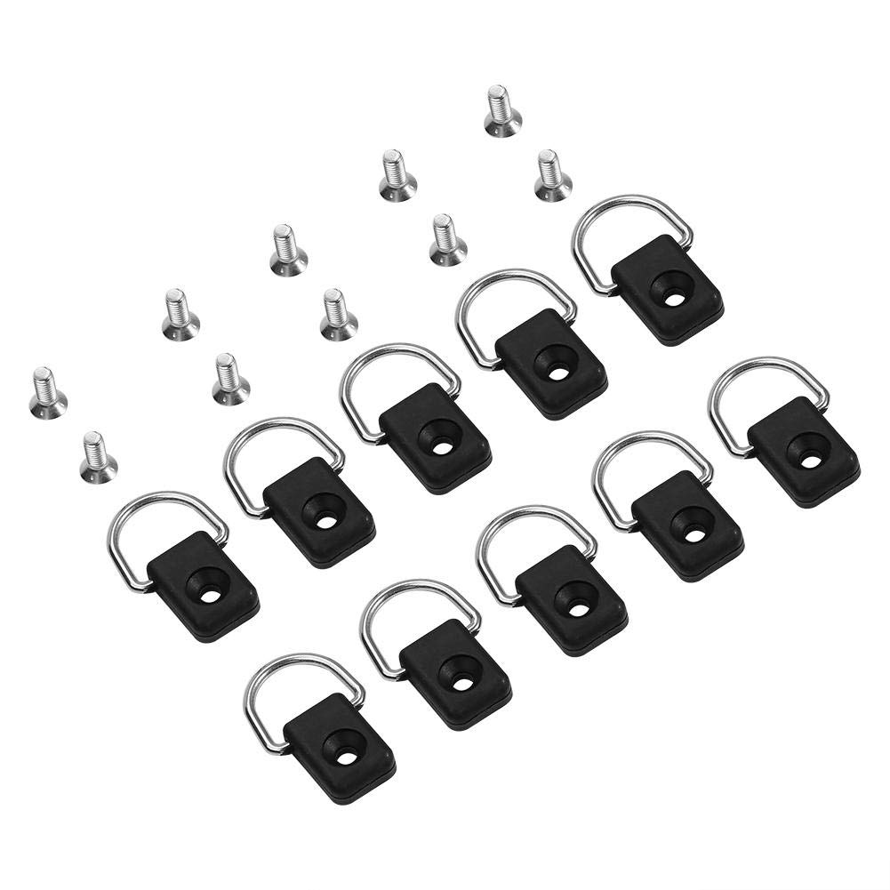 10PCS Kayak D Ring Screw Kit - Heavy Duty Canoe Boat Fishing Rigging Hardware for Sailing, Camping & Marine Safety - Deck Loop Mounting Tie Down Accessories for Kayaks, Canoes & Small Boats - Perfect for Securing Gear, Fishing Rods & Safety Equipment