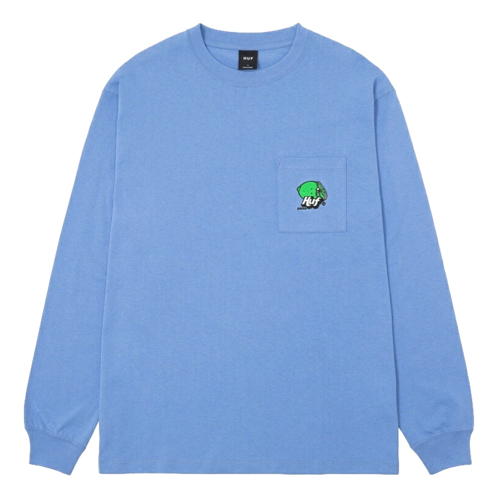 HUF JP Limeade Pocket Long Sleeve Tee - Vintage Violet Color - Casual Streetwear for Men & Women - Perfect for Everyday Wear and Urban Fashion