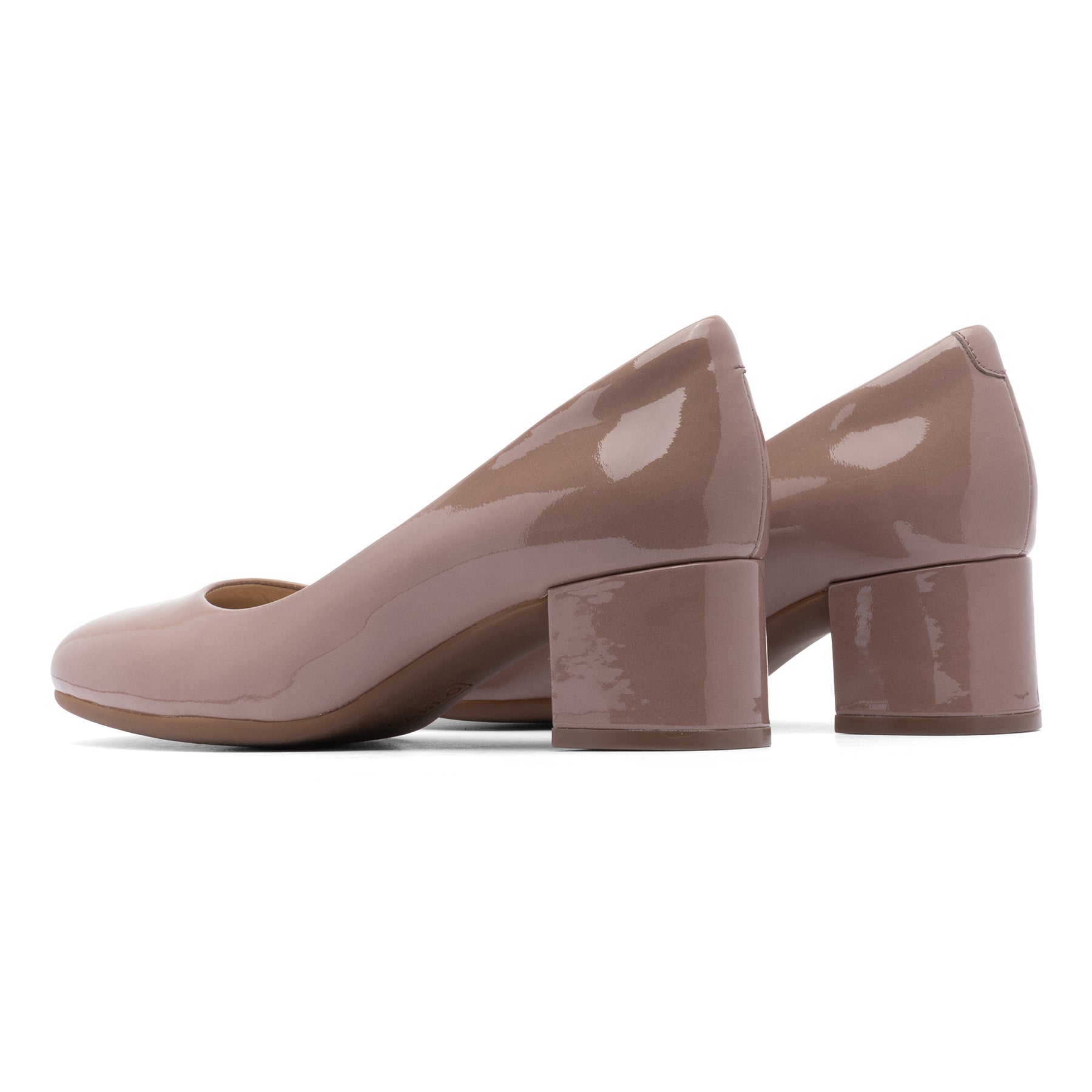 Abeo Avenue Women's Tan Patent Leather Pump Shoes - Elegant & Comfortable Heels for Work, Party & Special Occasions