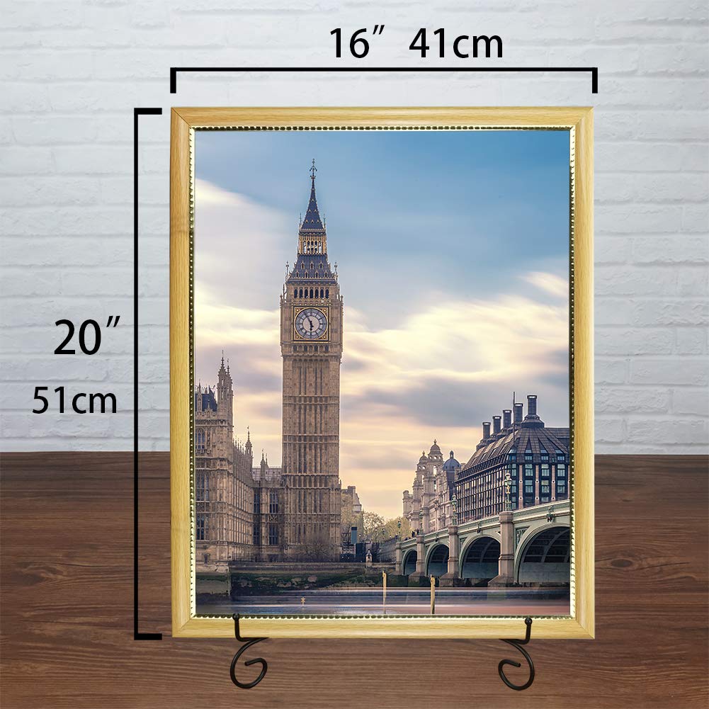 (2 Pack) 15 Inch Large Black Iron Easel Stand - Heavy Duty Plate Display Holder for Picture Frames, Decorative Plates, Tablets & Artwork | Perfect for Home Decor, Gallery Exhibits and Retail Displays
