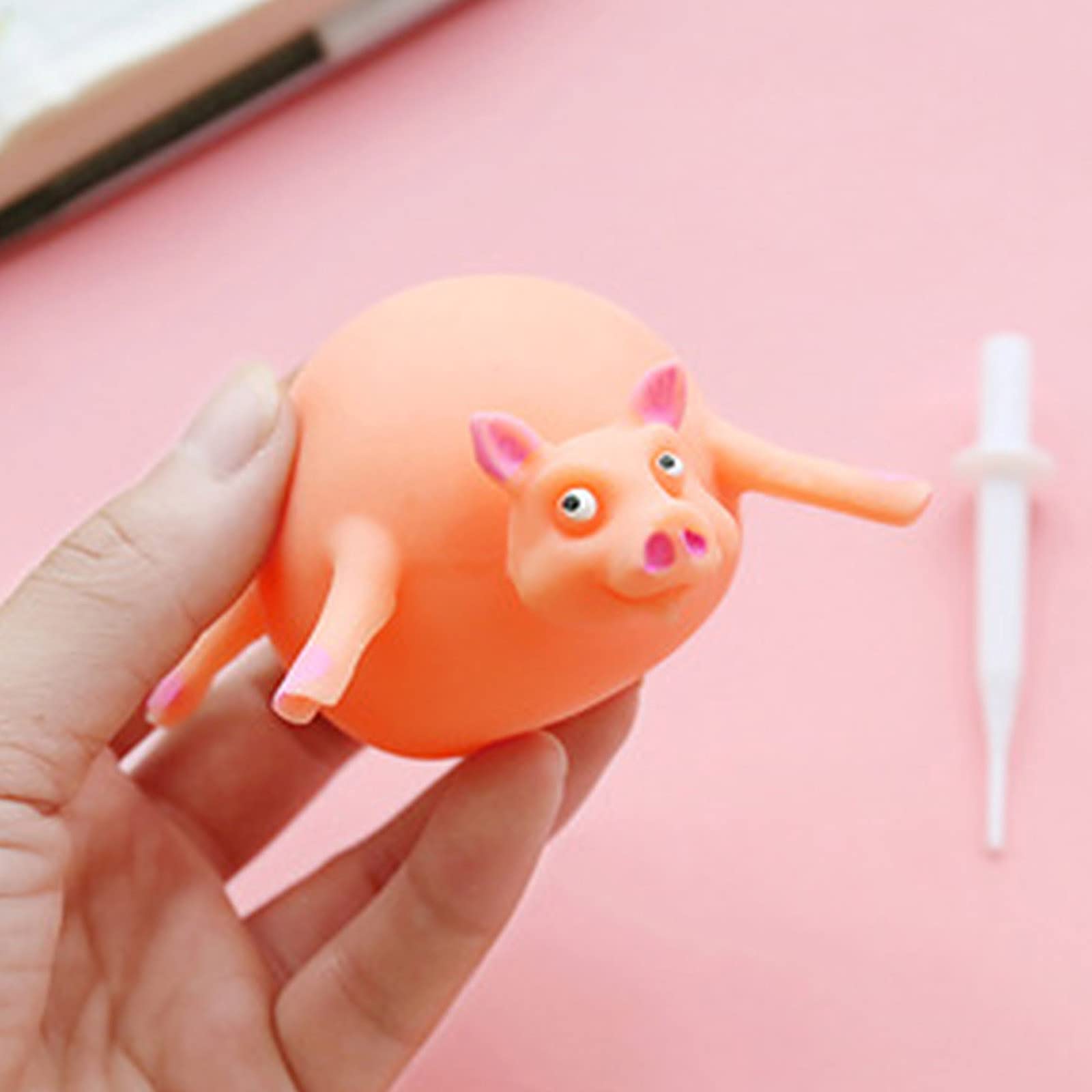 Inflatable Pig Stress Relief Toy - Funny Blowing Animal Fidget Sensory Toy for Kids, Adults & Anxiety Relief - Perfect for Classrooms, Therapy & Office Use