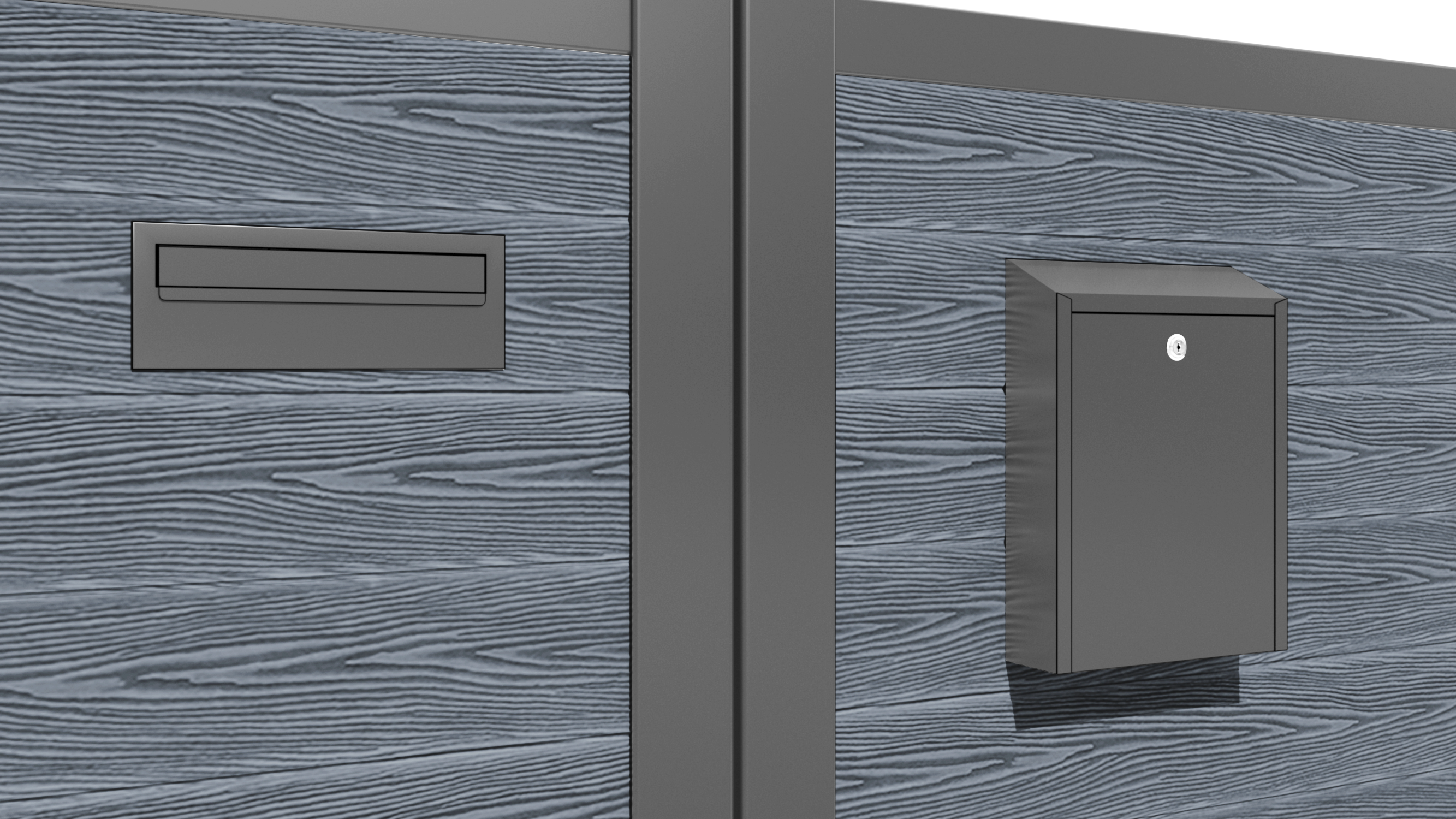 Classic Aspen Curved Top Driveway Gate - Anthracite Finish with End Screen | Elegant & Durable Entryway Solution for Homes & Estates | Perfect for Residential Driveways, Private Communities & Luxury Properties