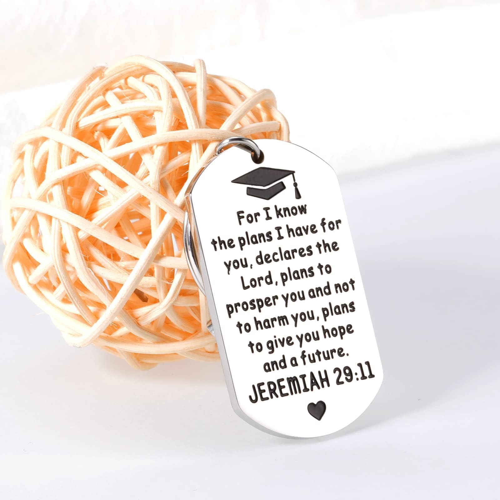 2025 Graduation Gifts for Women & Men - Inspirational Christian Keychain with Jeremiah 29:11 Verse - Perfect Senior Gift for Class of 2025 - Jesus Calling Graduation Present for Teen Boys & Girls - Ideal for Commencement Ceremonies, Year-End Celebrations & Religious Milestone Gifts