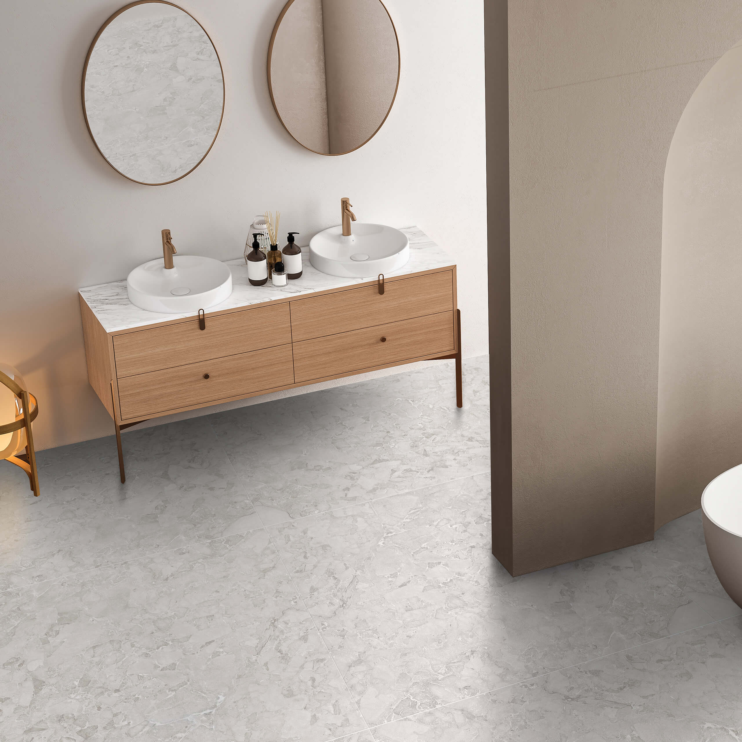 Cloudbay 600x600mm Natural Gray Porcelain Tile - Premium Flooring for Living Room, Kitchen & Bathroom Renovation