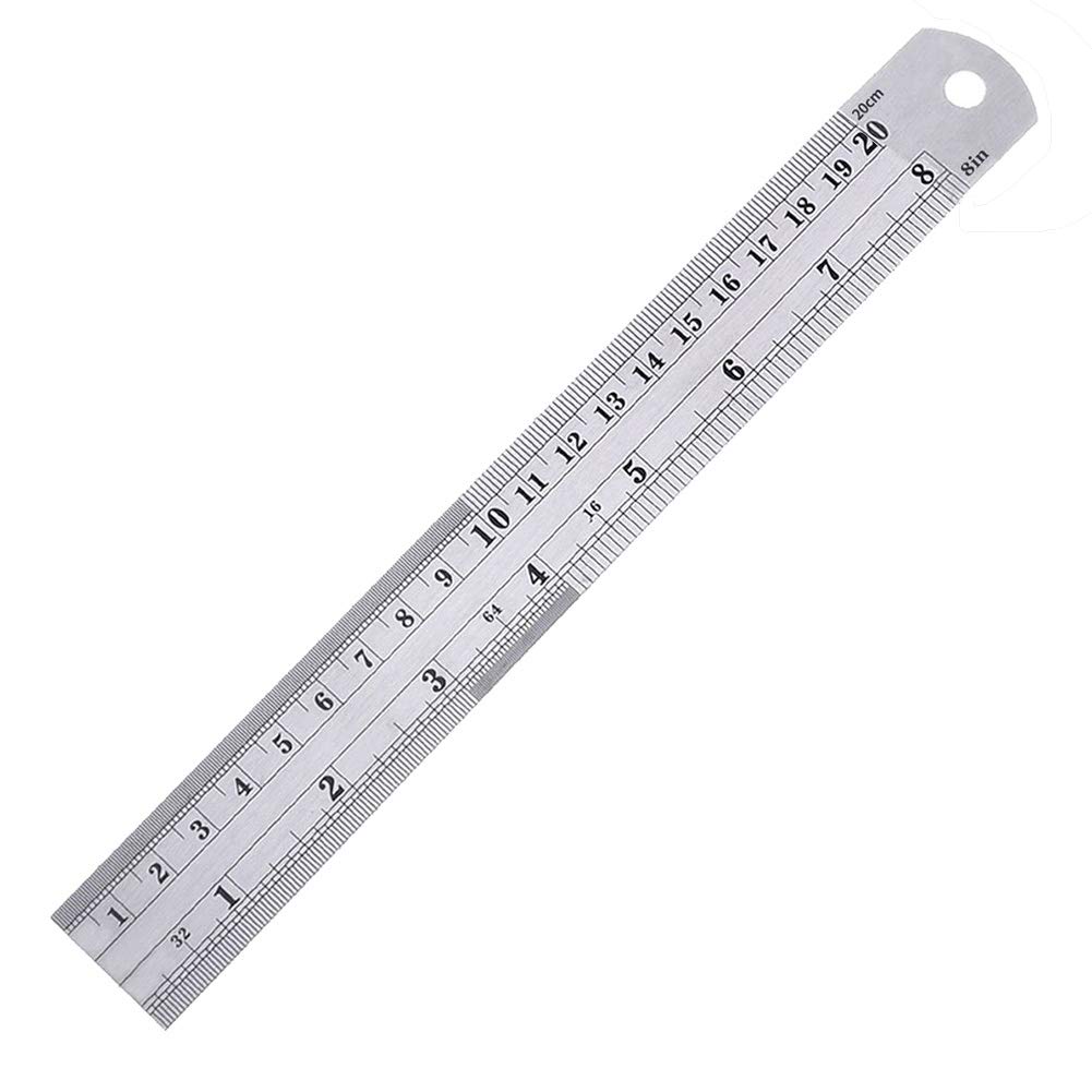 Premium Stainless Steel Rulers Set - 6 Inch, 8 Inch, 12 Inch Metal Ruler Pack of 3 for School, Office, Engineering & DIY Projects (LJ-LJ-102302) - Accurate Measuring Tool for Crafting, Drawing & Home Improvement